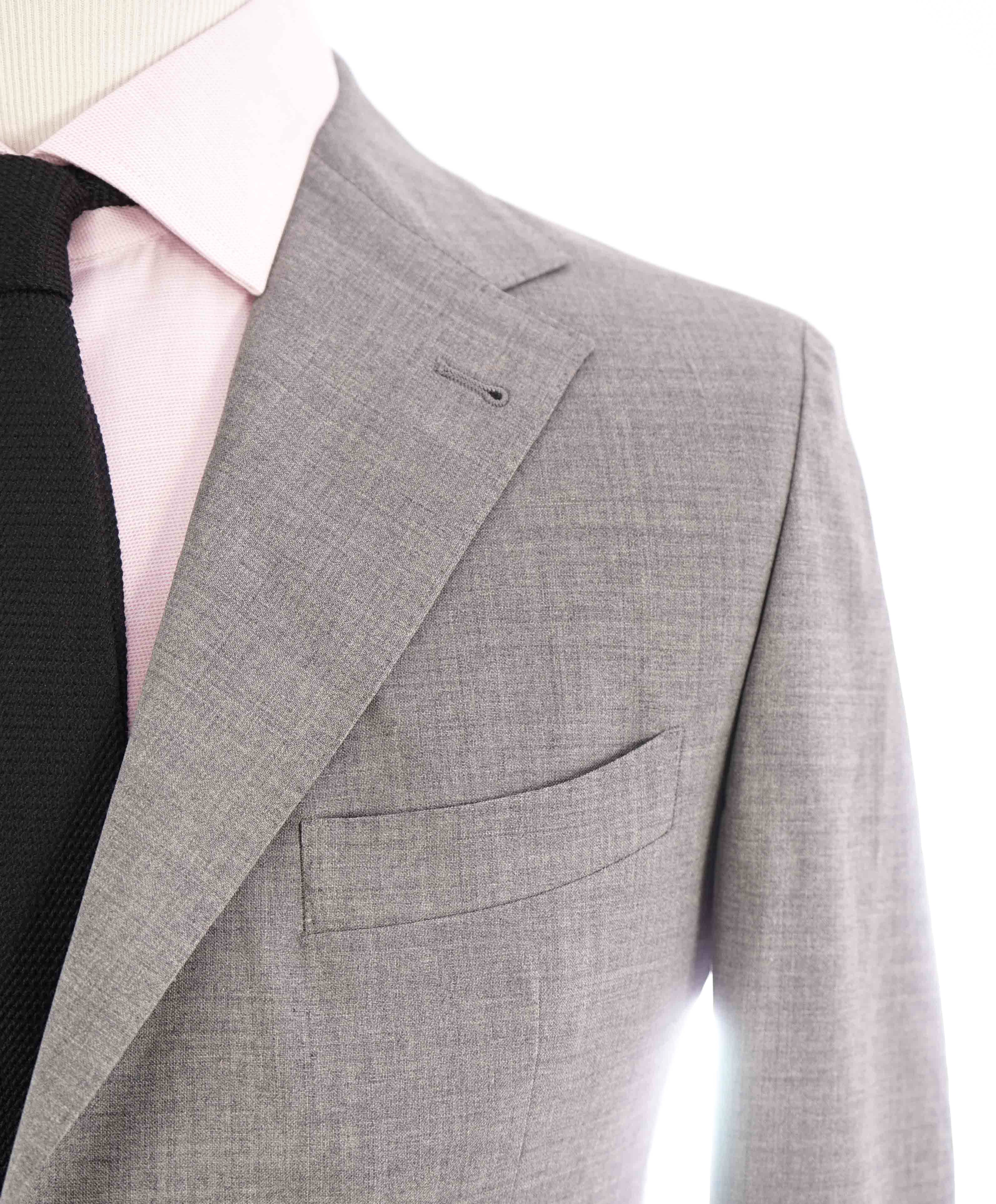 $1,195 ELEVENTY - Notch Lapel Gray Semi-Lined Patch Pocket Blazer - 40 US (50EU)