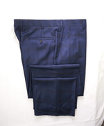 SAKS FIFTH AVE - Blue Check Plaid MADE IN ITALY Flat Front Dress Pants -  38W