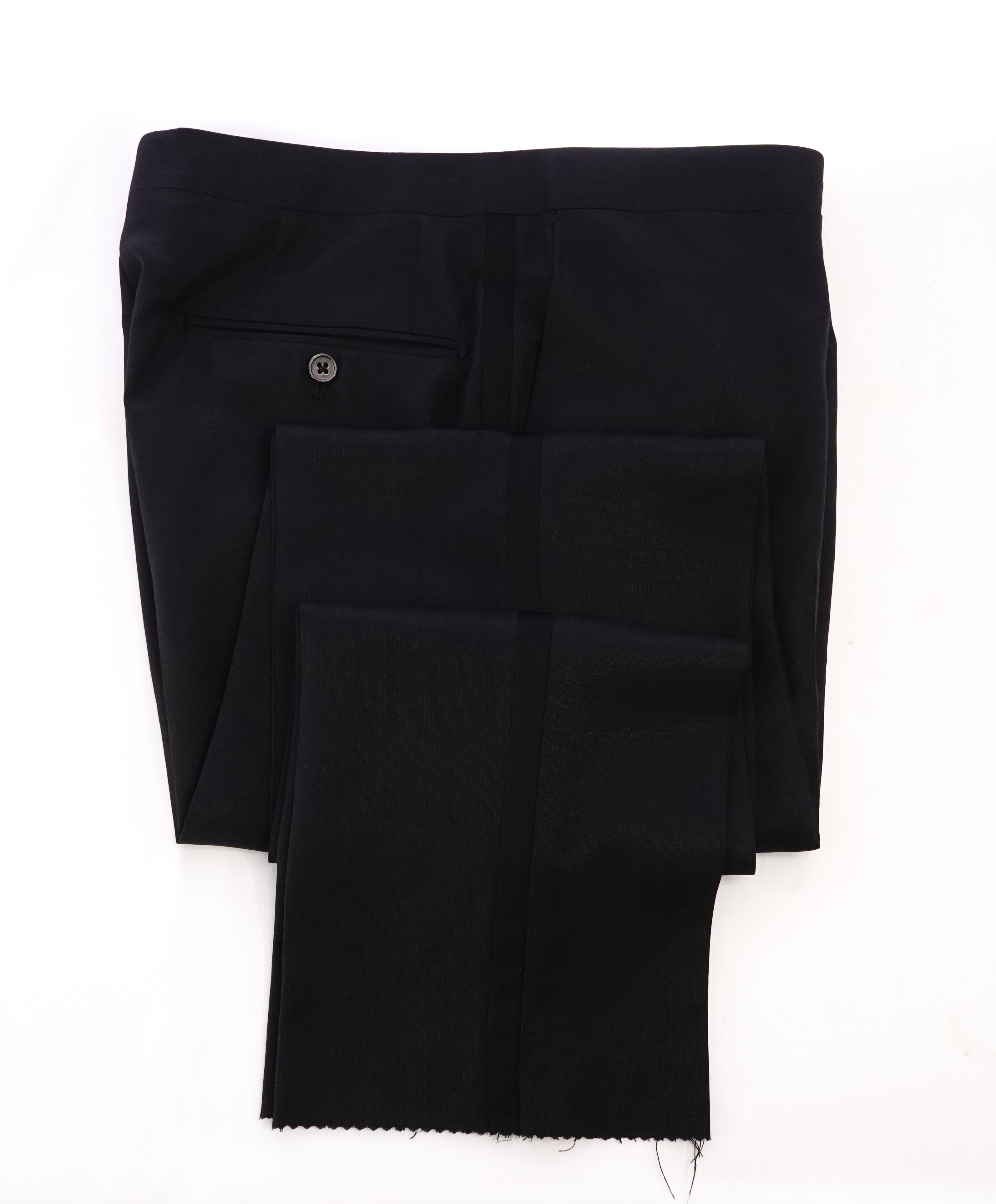 CORNELIANI - "Wool & Silk Blend" Flat Front Tux Dress Pants - 33W