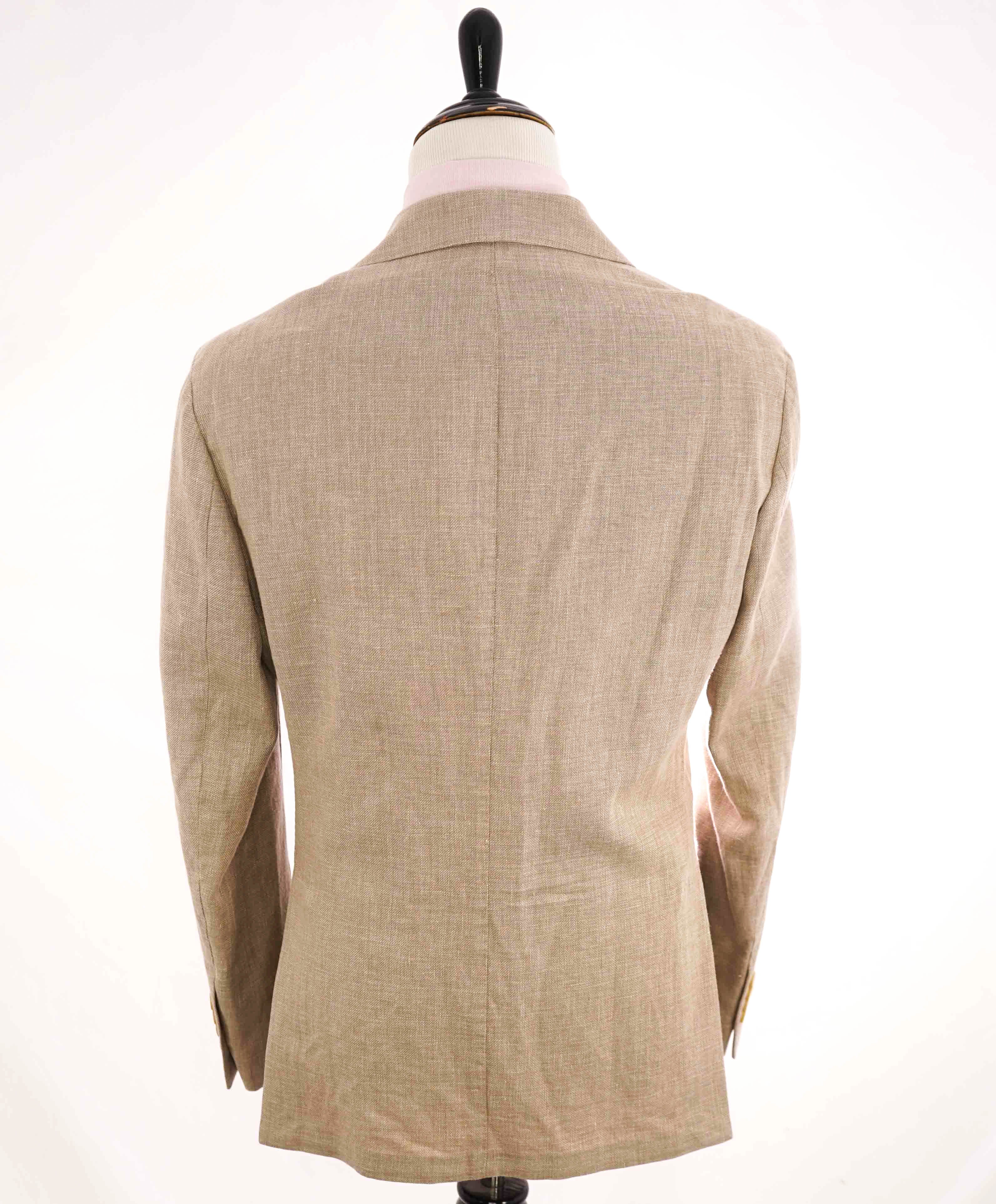 $1,095 ELEVENTY -Oxford Weave Neutral COTTON/LINEN Ivory Btn Blazer-44 (54EU)