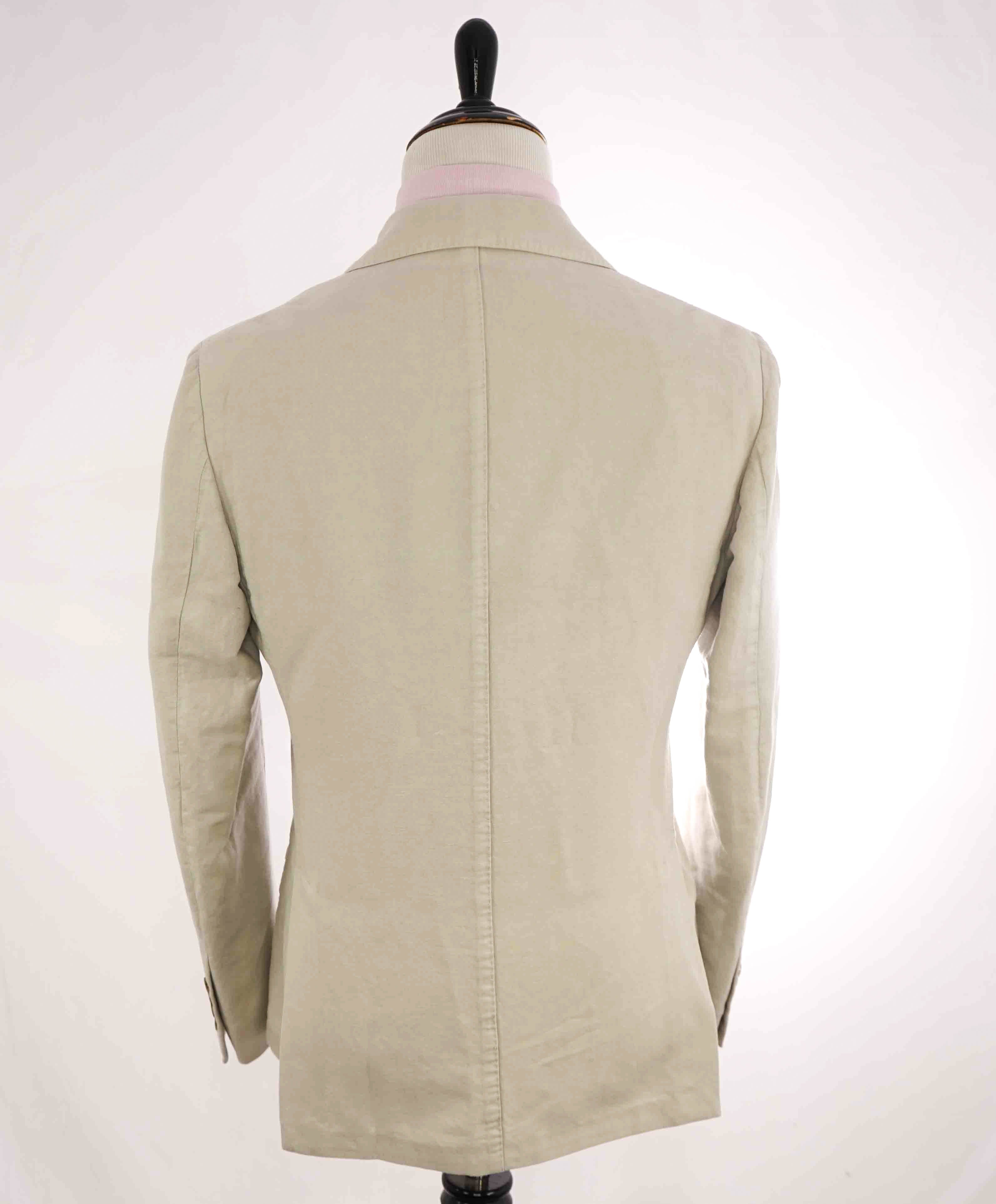 $1,095 ELEVENTY - Neutral Herringbone Semi-Lined Soft Jacket Blazer - 44 (54 EU)