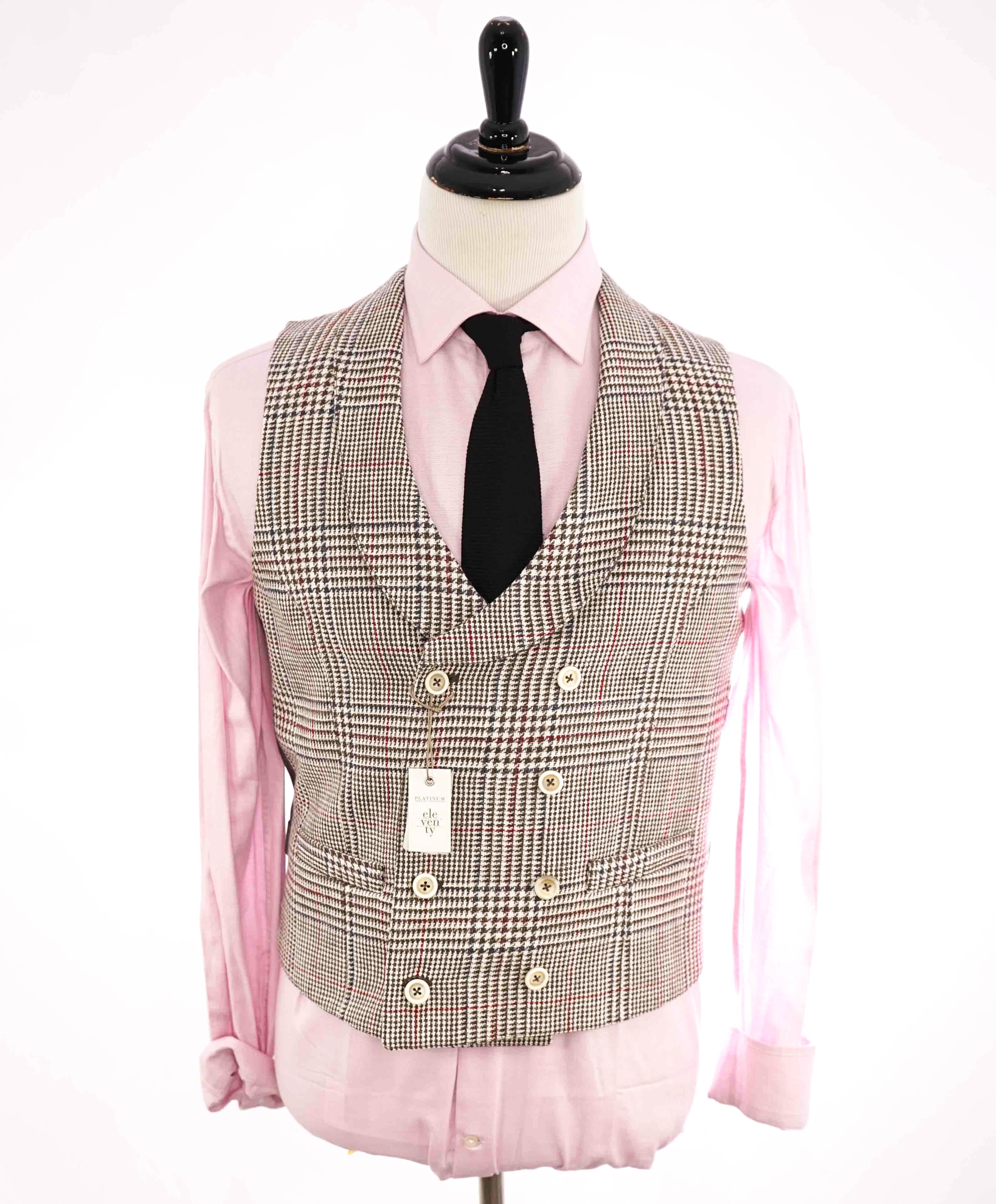 $1,395 ELEVENTY - *SILK* VEST & BLAZER 2-Piece Set (No Pants) - 40 (50 EU)