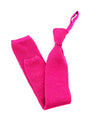 ISAIA - Bold Pink Knit Tie Silk & Linen Tie
