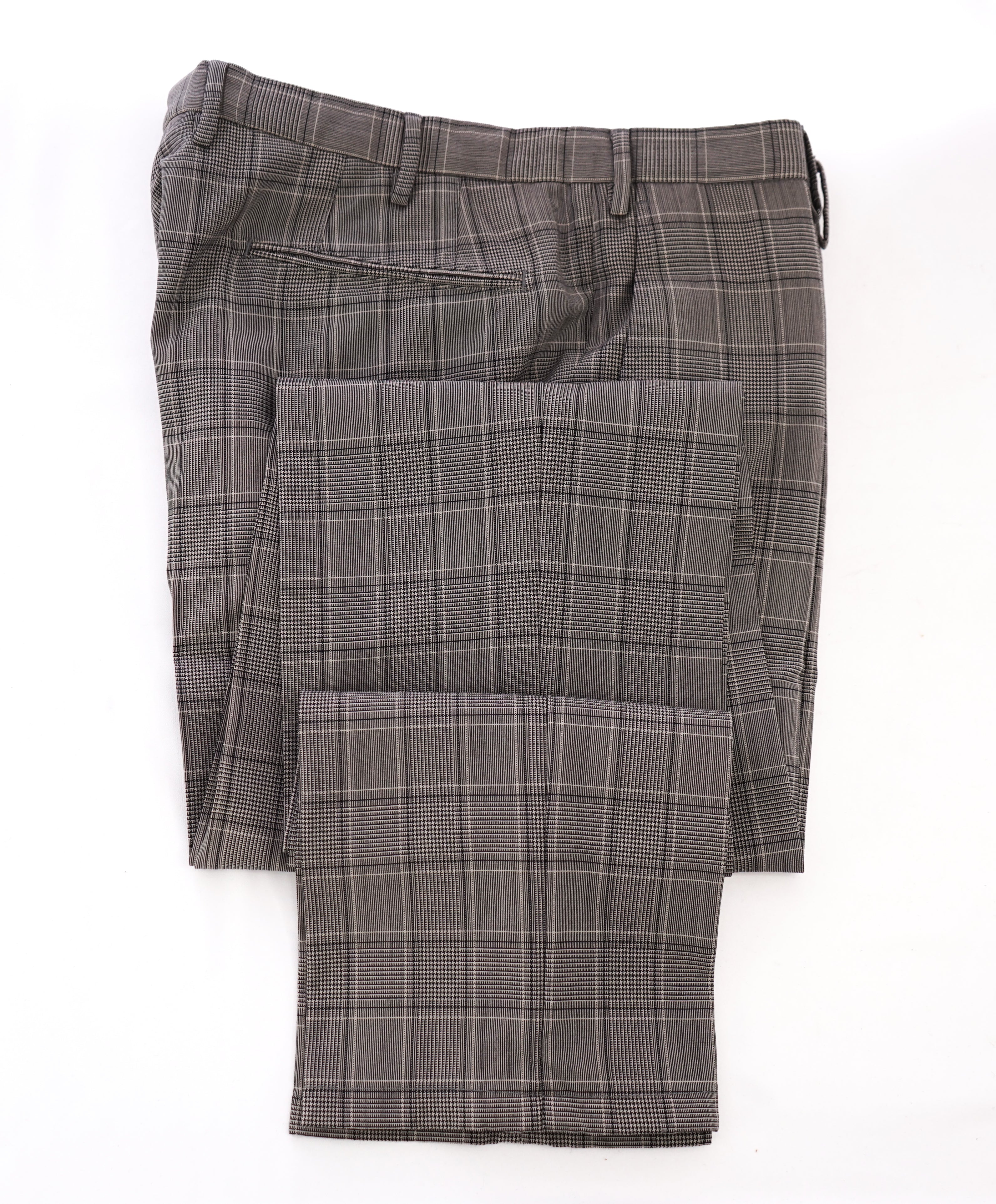 BOGLIOLI -Milano Semi-Lined Deconstructed Wool Gray/Beige Plaid Check Suit - 40R