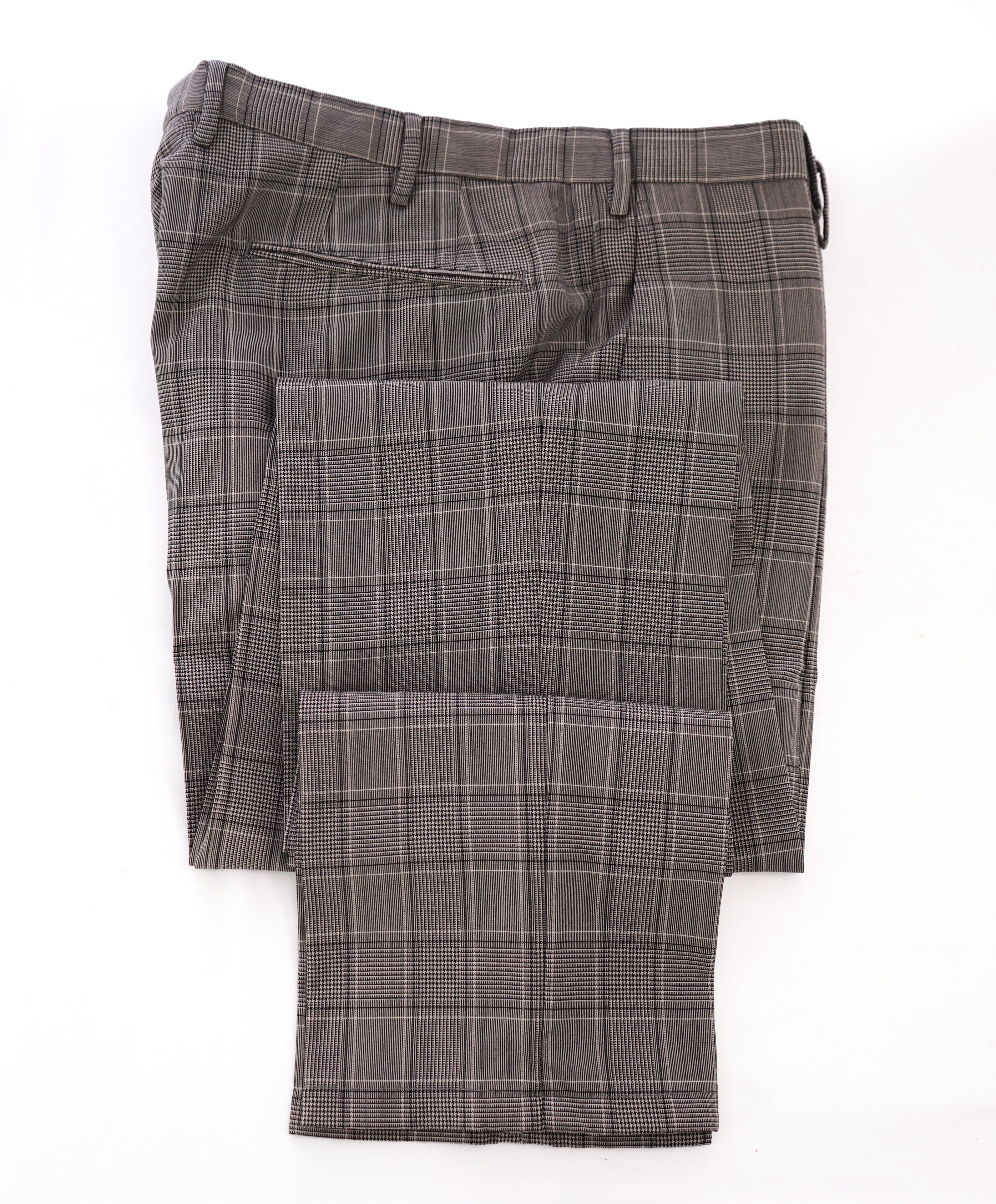 BOGLIOLI - Milano Semi-Lined Deconstructed Wool Gray/Beige Plaid Check Suit - 40R