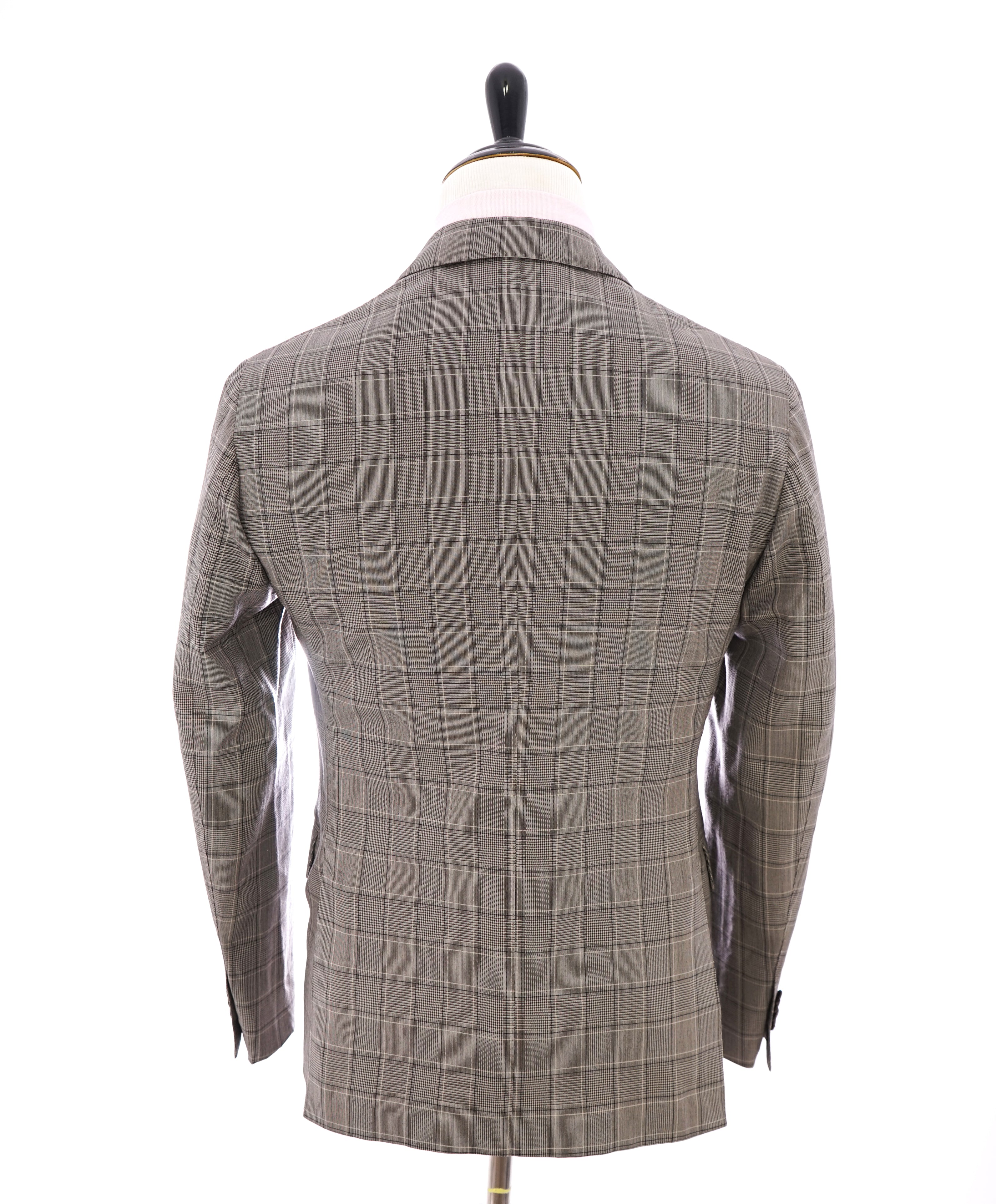 BOGLIOLI - Milano Semi-Lined Deconstructed Wool Gray/Beige Plaid Check Suit - 40R