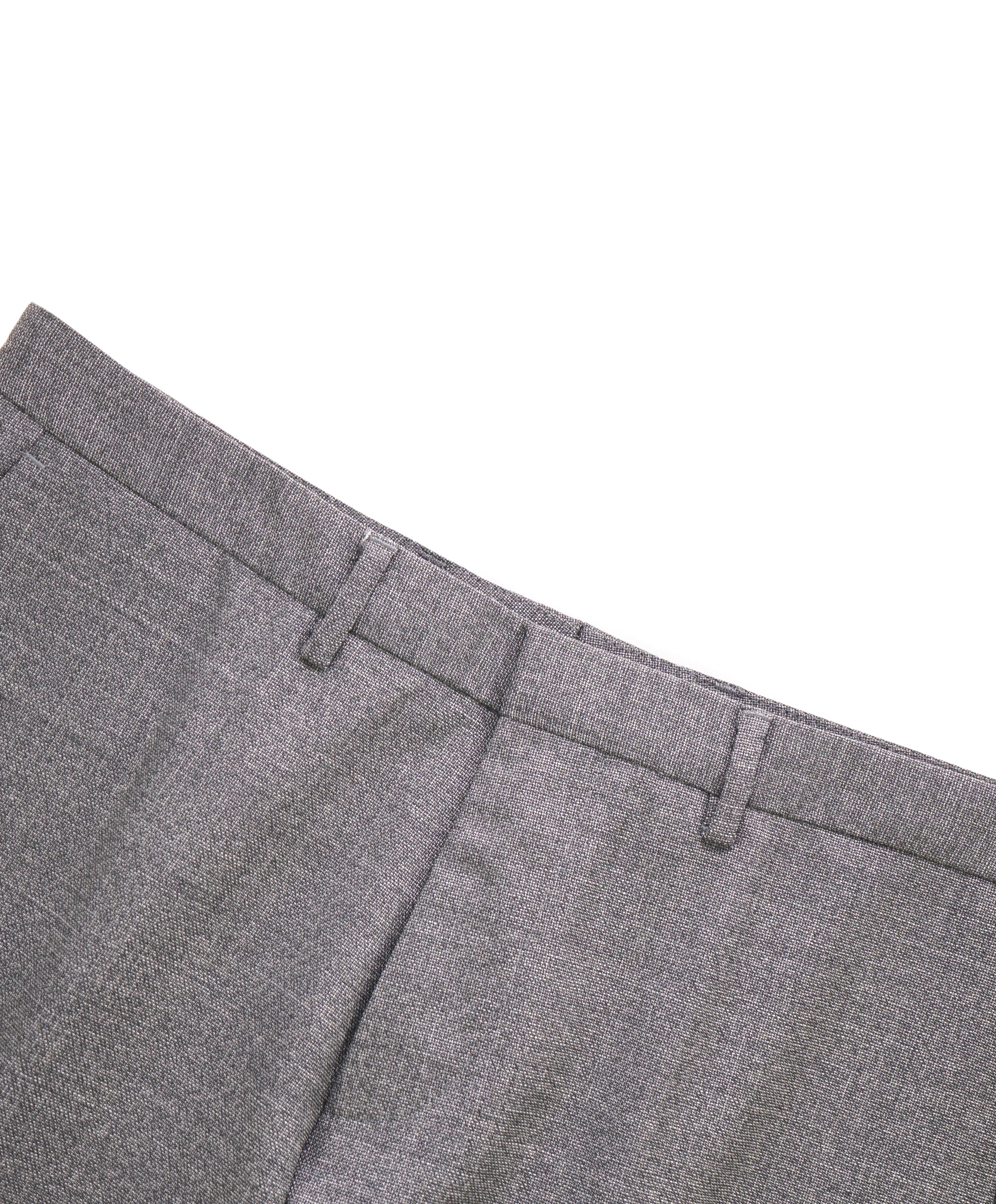 HUGO BOSS - Textured Gray Flat Front Dress Pants- 31W