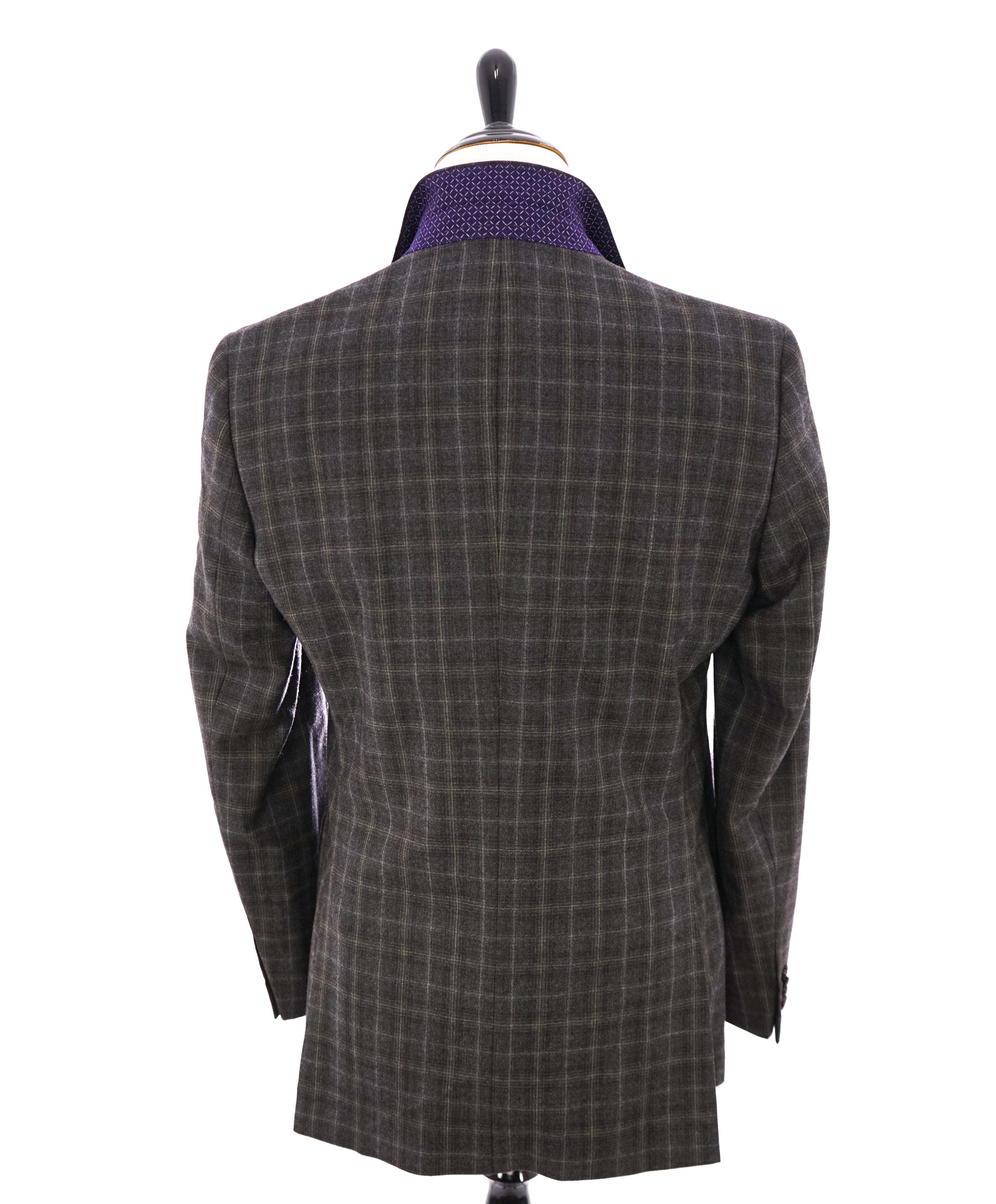 TED BAKER - "Endurance" Bold Mint & Lilac Plaid Check Blazer W Detail - 42L