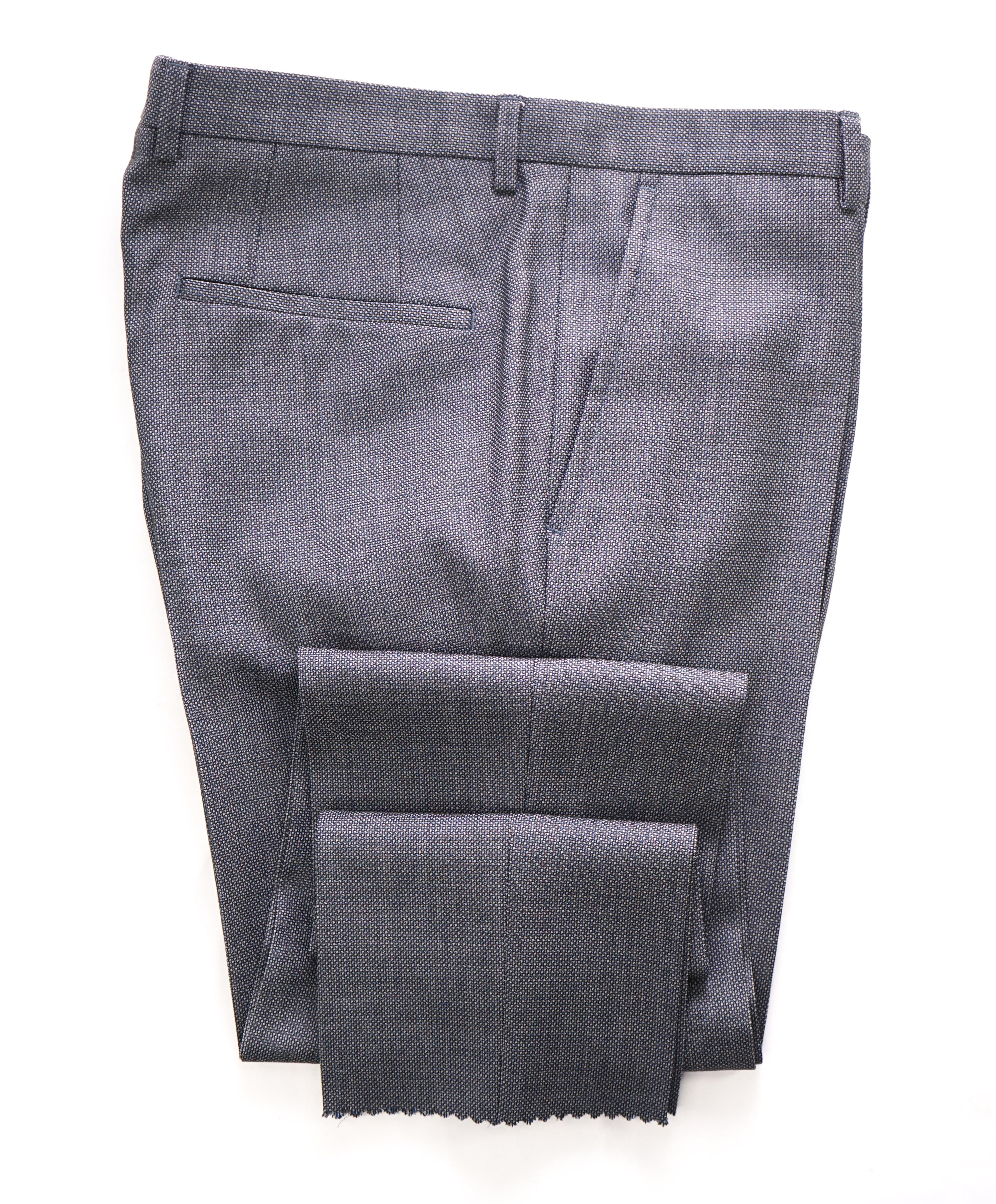 HUGO BOSS - Gray Pin-Dot Flat Front Dress Pants - 32W