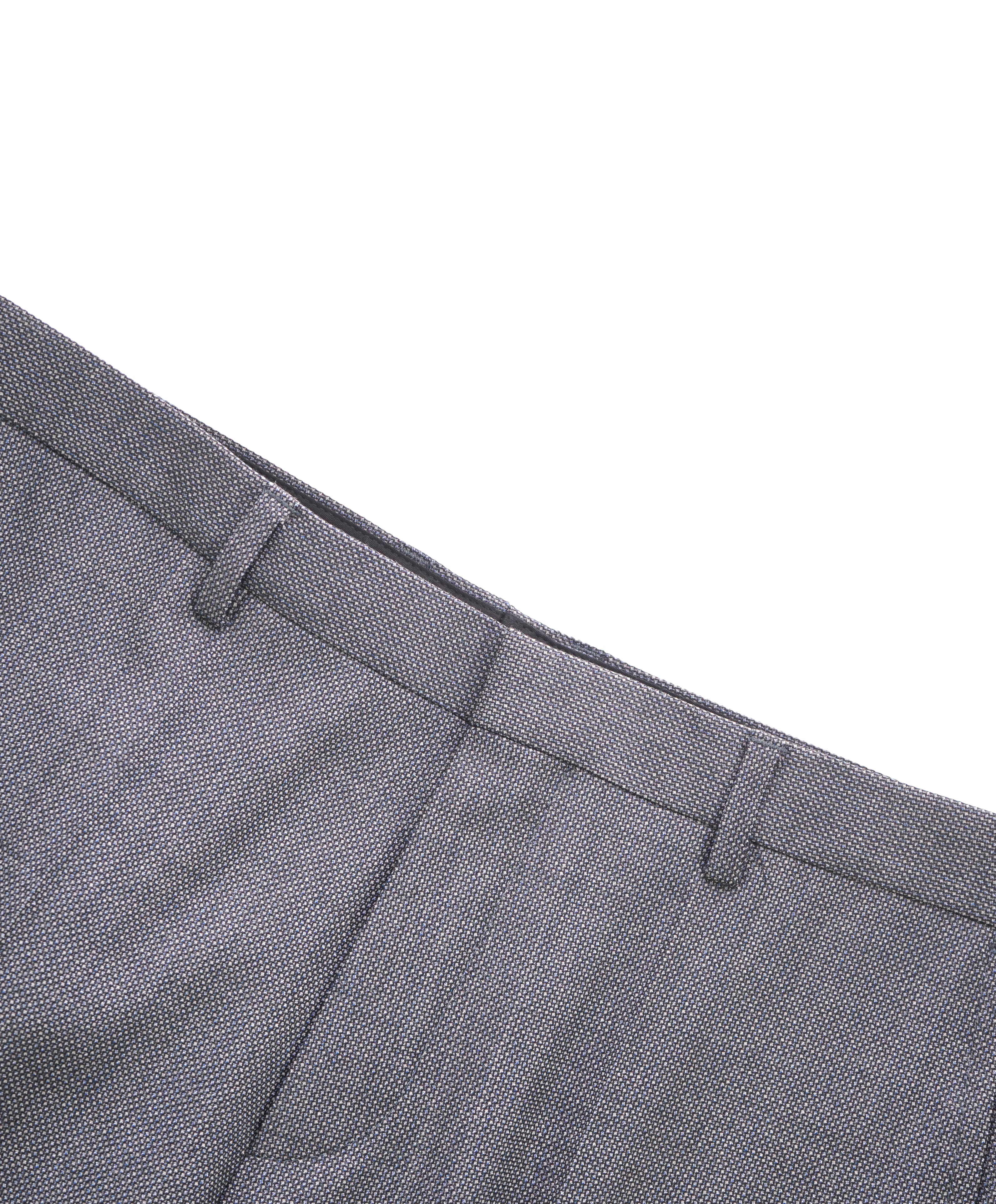 HUGO BOSS - Gray Pin-Dot Flat Front Dress Pants - 32W