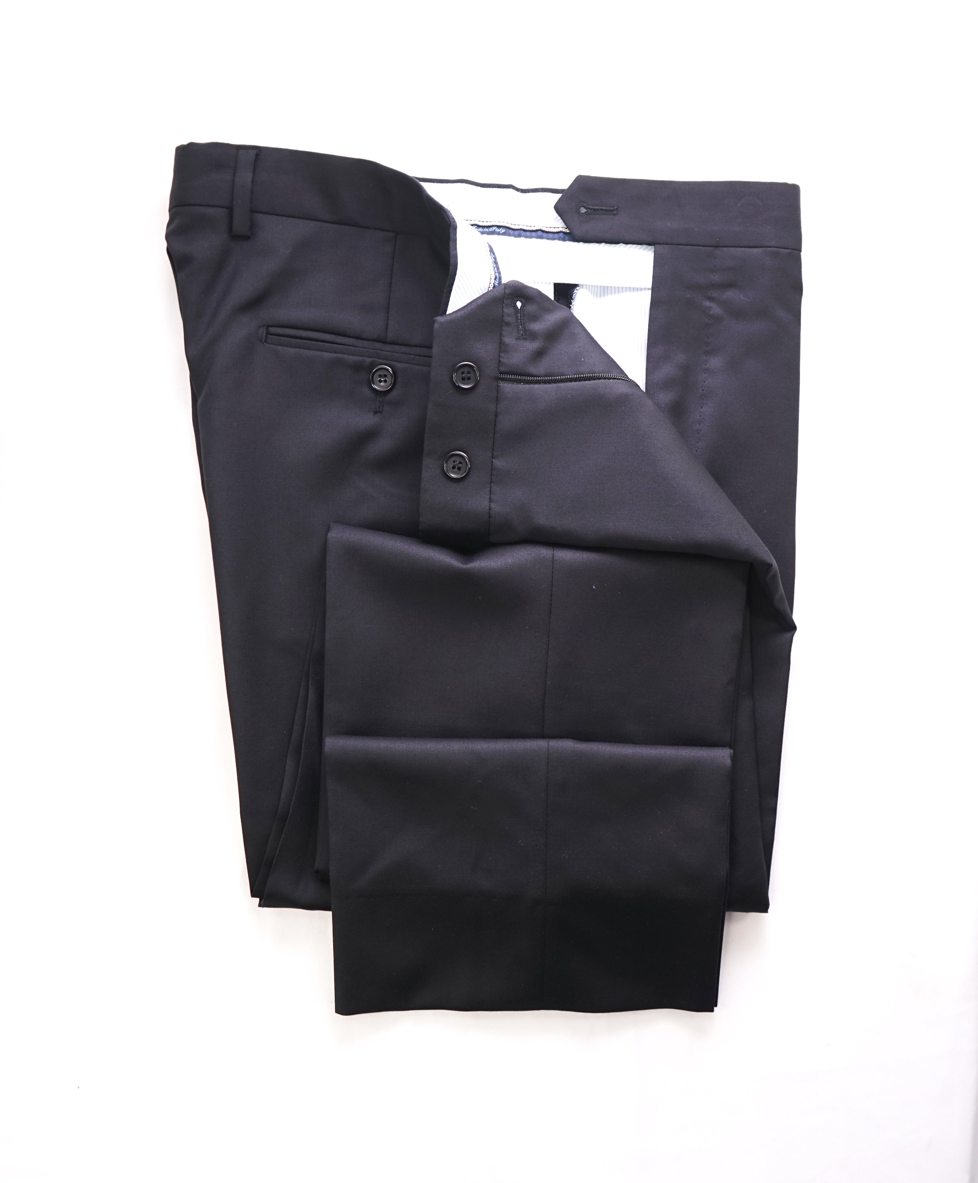 ERMENEGILDO ZEGNA - By SAKS FIFTH AVENUE Flat Front Dress Pants - 34W 32L