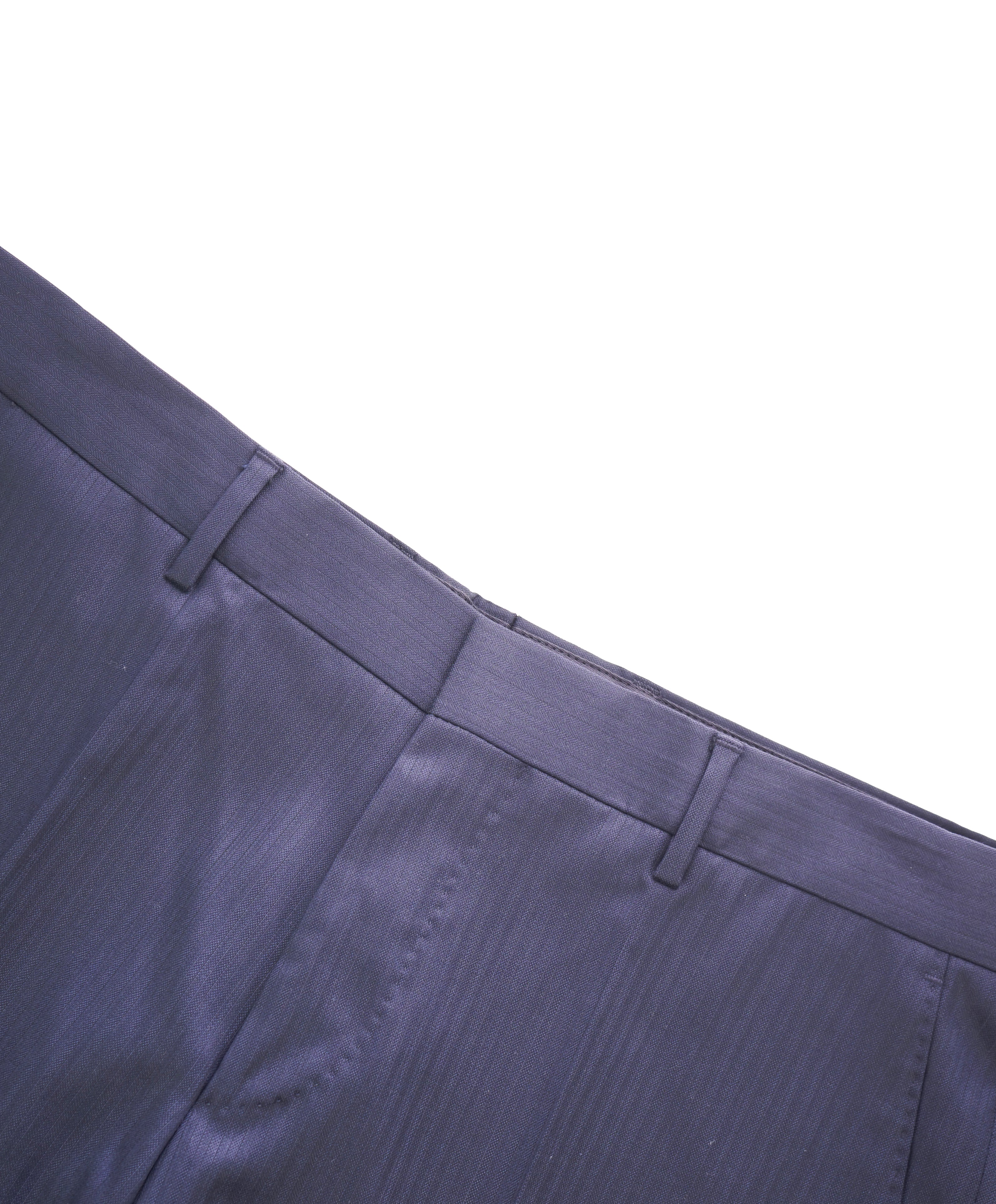 HUGO BOSS - *HORN BUTTONS* SILK Tonal Blue Rope Stripe Dress Pants - 32W