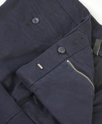 Z ZEGNA - "LOGO" Navy Performance Cotton Flat Front Chino Pants - 38W