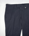 Z ZEGNA - "LOGO" Navy Performance Cotton Flat Front Chino Pants - 38W