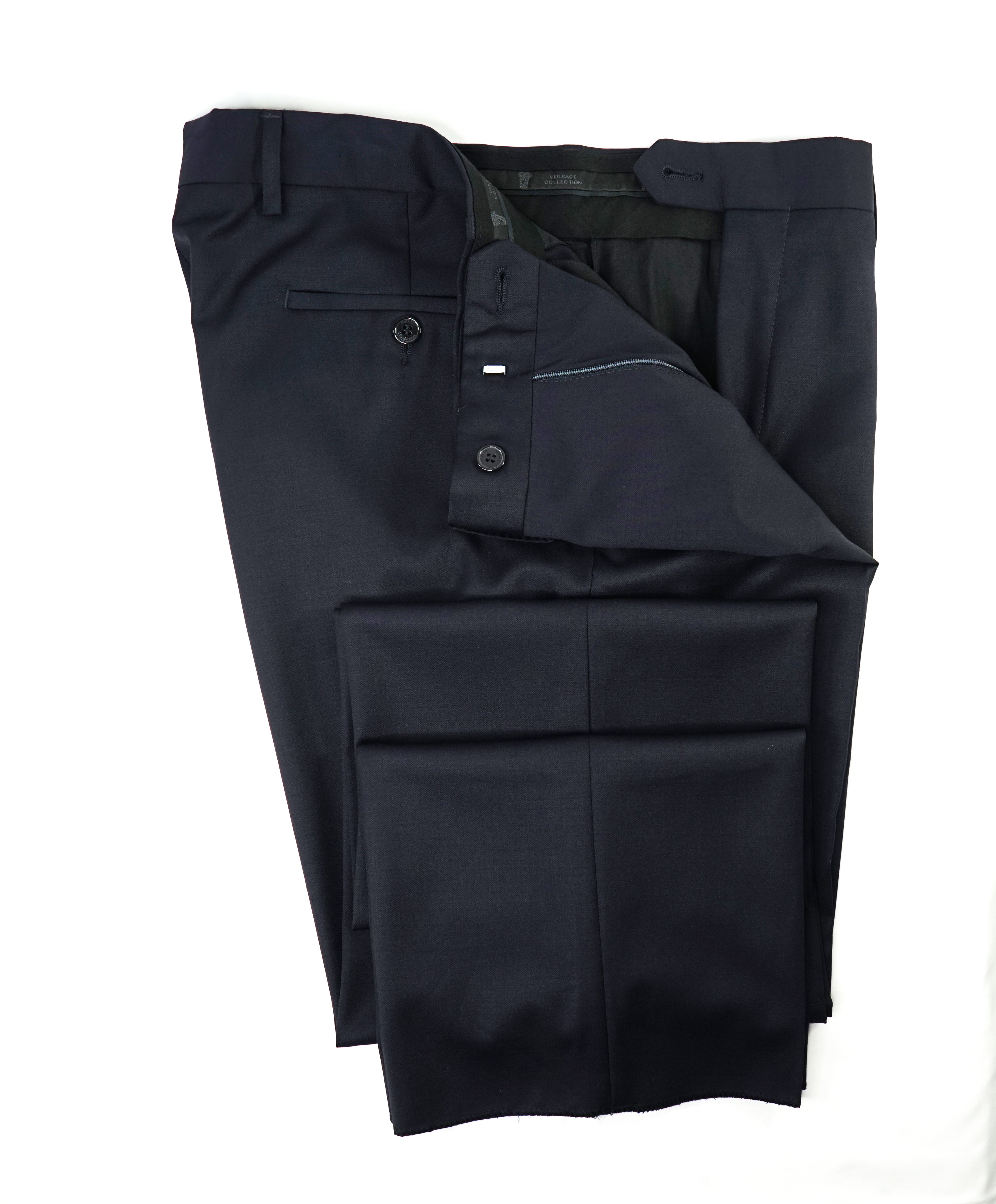 VERSACE COLLECTION - *CLOSET STAPLE* Navy Wool Dress Pants - 36W (52 EU)