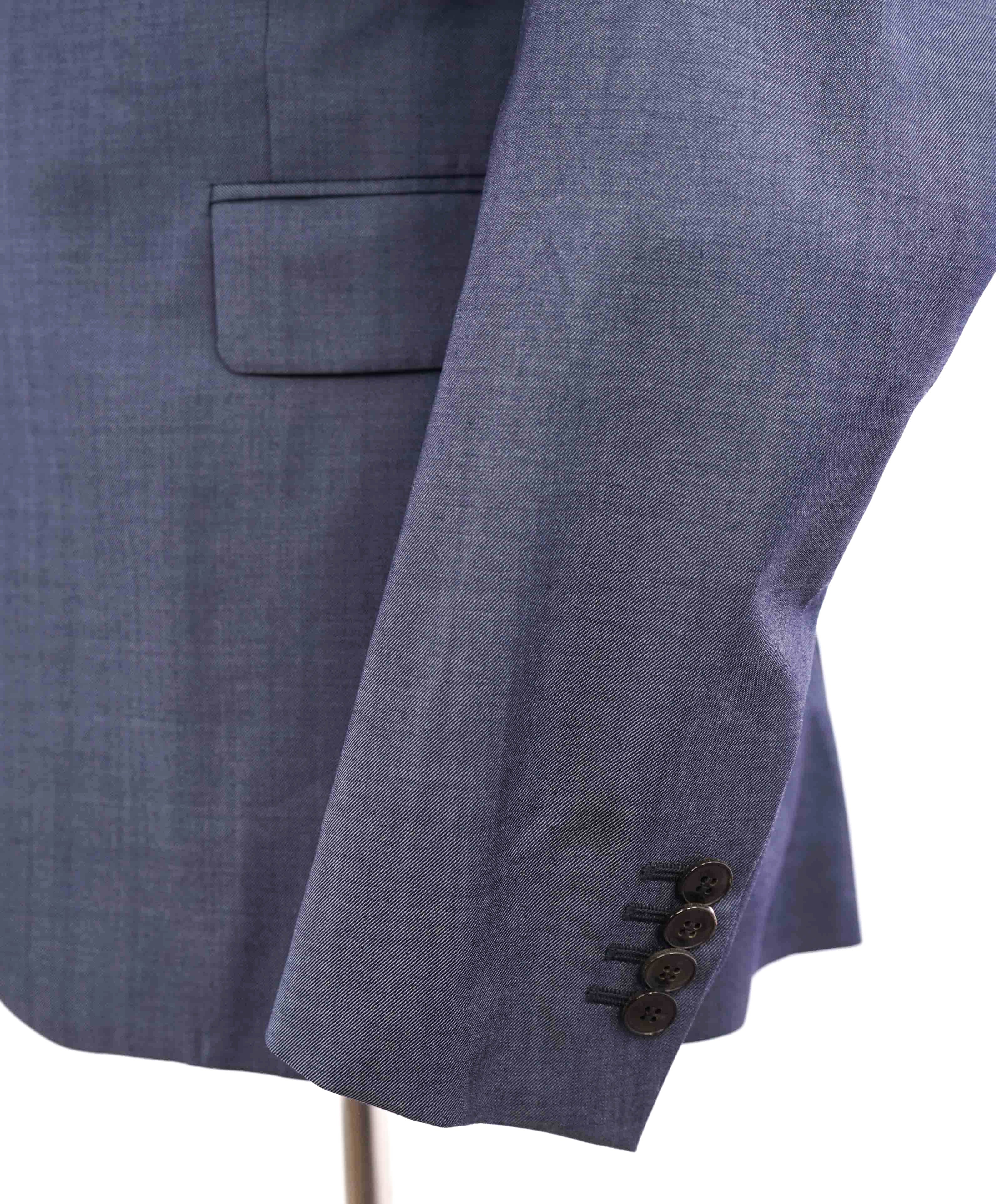 $2,350 VALENTINO - Steel Blue Wool Notch Lapel SLIM Blazer - 36R