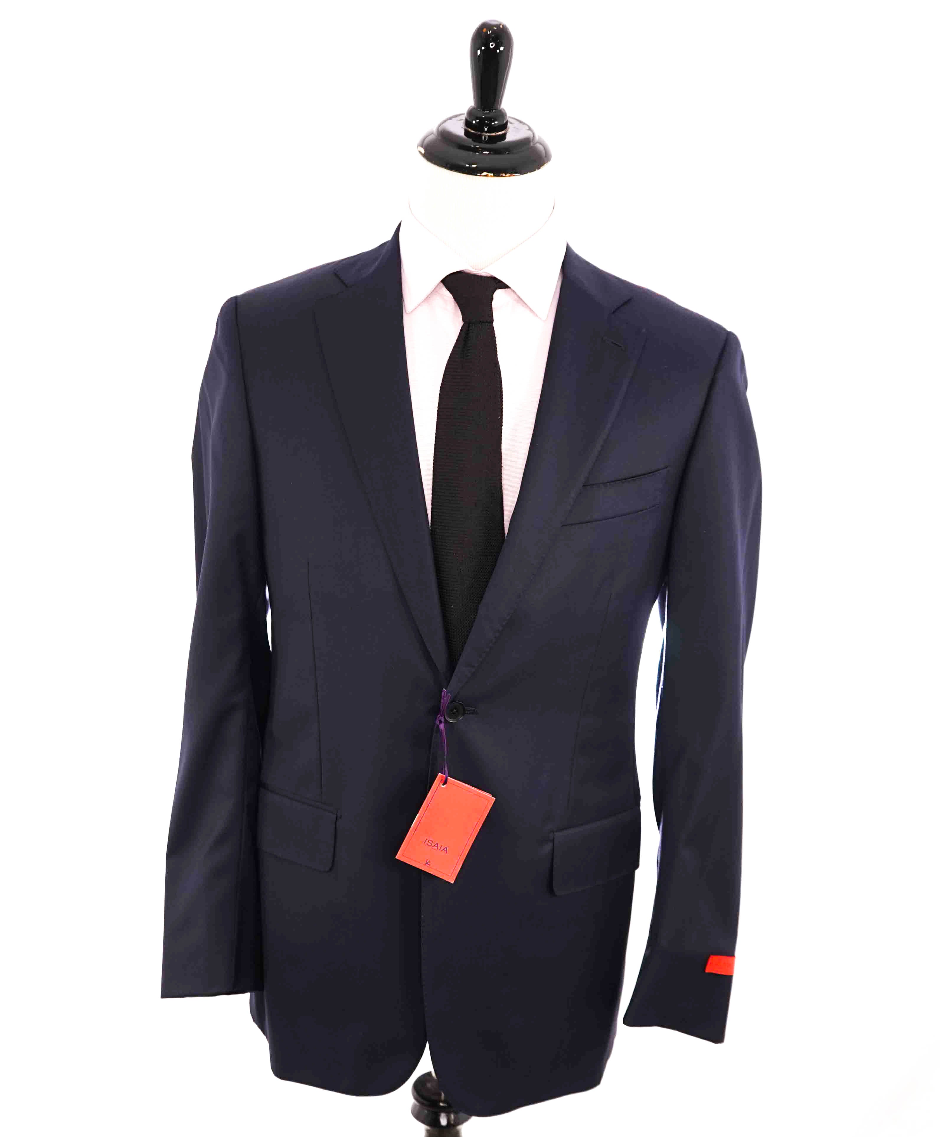 $2,995 ISAIA - "AQUASPIDER S" Super 160's Navy Blue Blazer - 40L