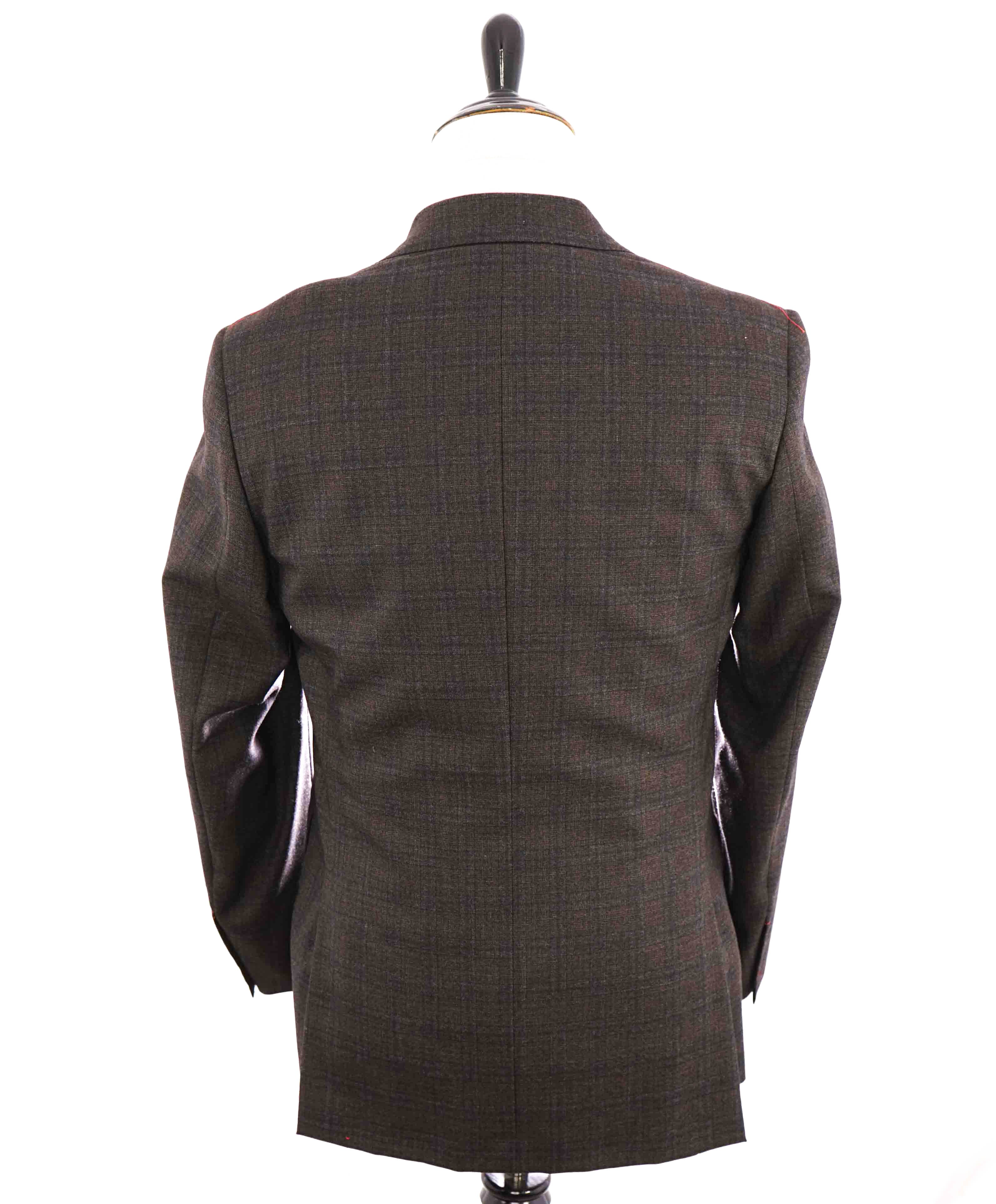 $2,995 ISAIA - "CROSSBRED WOOL" NUOVA BASE S Brown Check Blazer - 38R