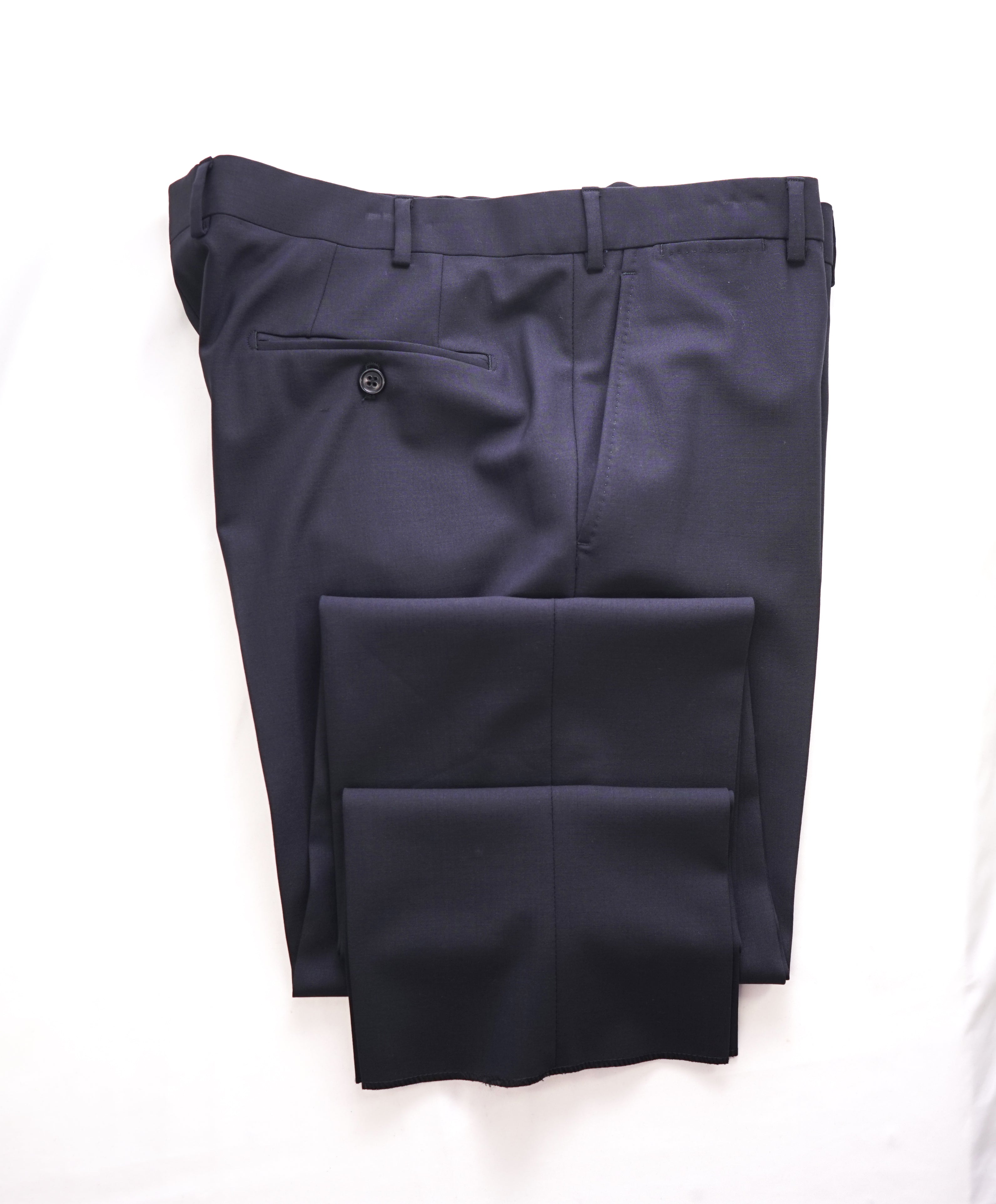 EMPORIO ARMANI - Solid Navy *Closet Staple* Flat Front Dress Pants - 37W (54 EU)