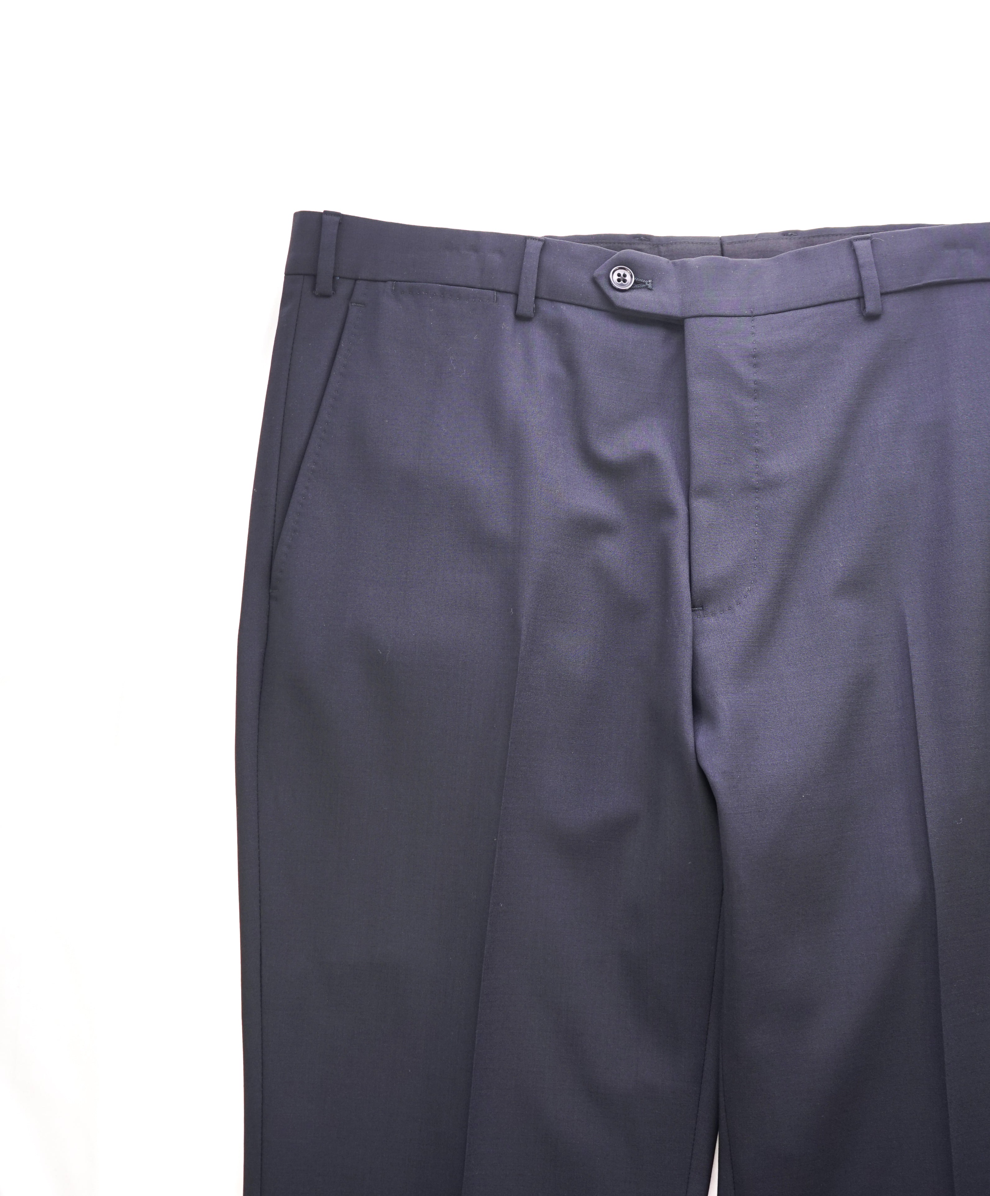 EMPORIO ARMANI - Solid Navy *Closet Staple* Flat Front Dress Pants - 37W (54 EU)