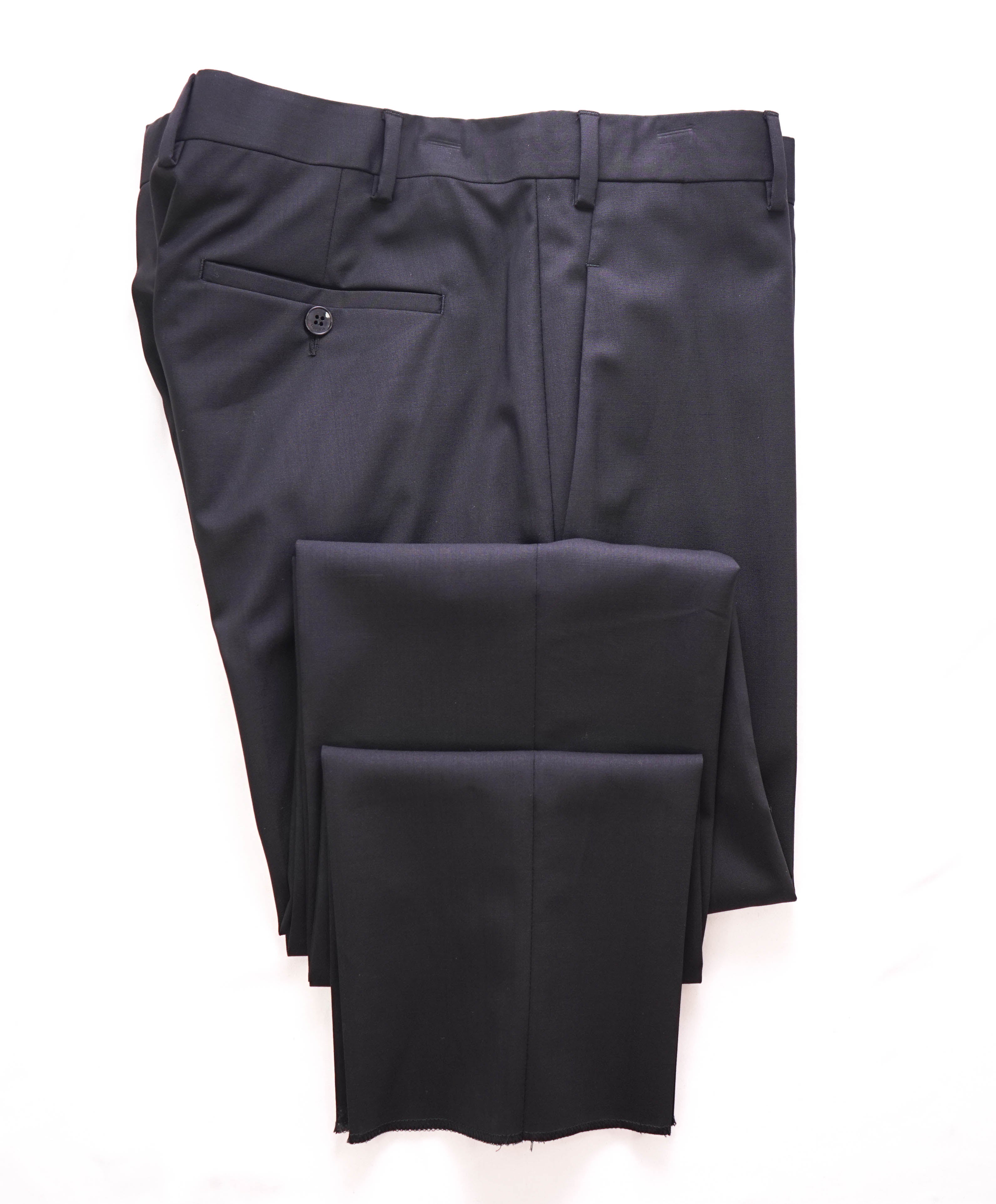 VALENTINO - Wool / Elastane Button Fly VLTN Flat Front Dress Pants - 34W (50EU)