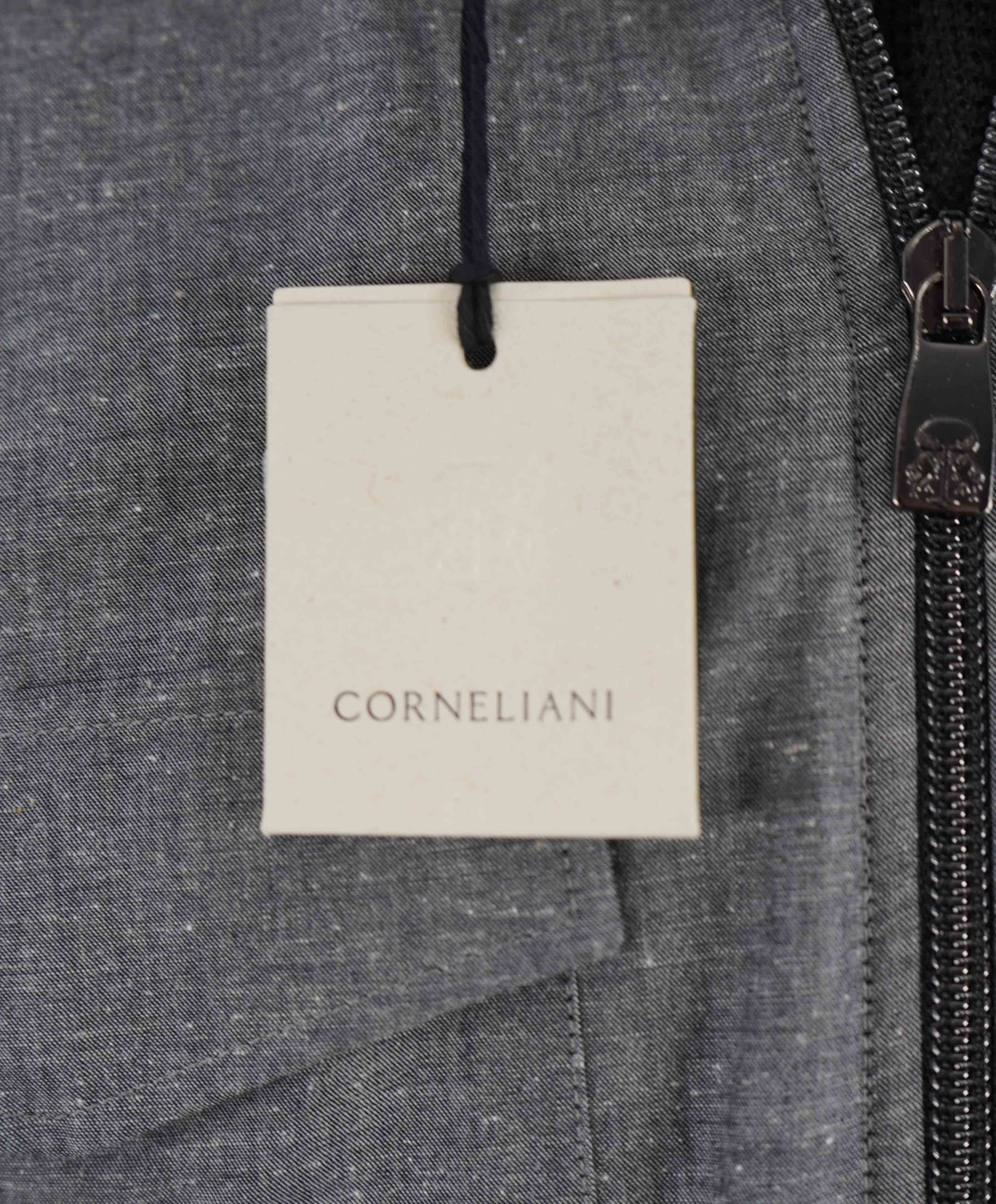 $595 CORNELIANI - Cotton Gray Circle Shirt Jacket Coat - 42 US (52EU) Large