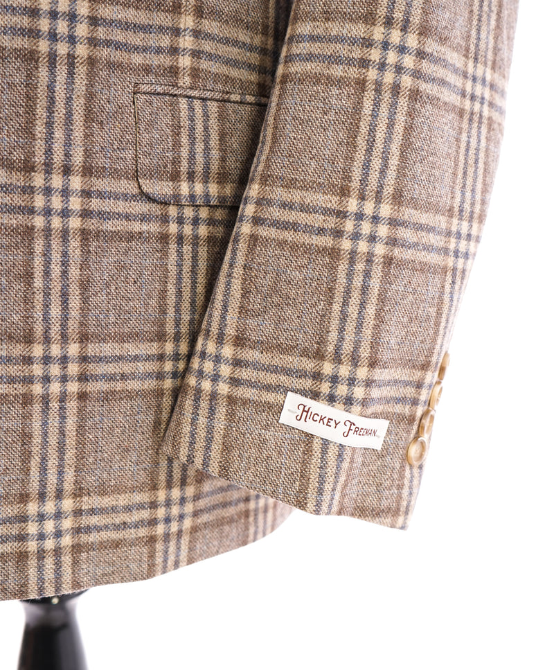 HICKEY FREEMAN - CASHMERE Blend Prince of Wales Check Blazer - 48R