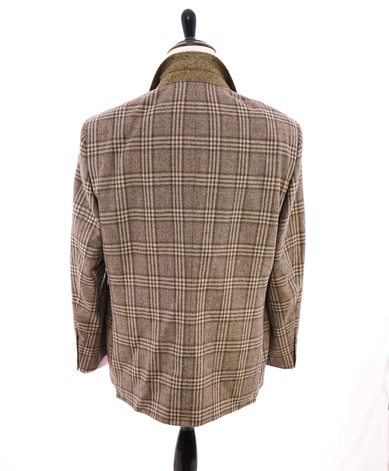 HICKEY FREEMAN - CASHMERE Blend Prince of Wales Check Blazer - 48R