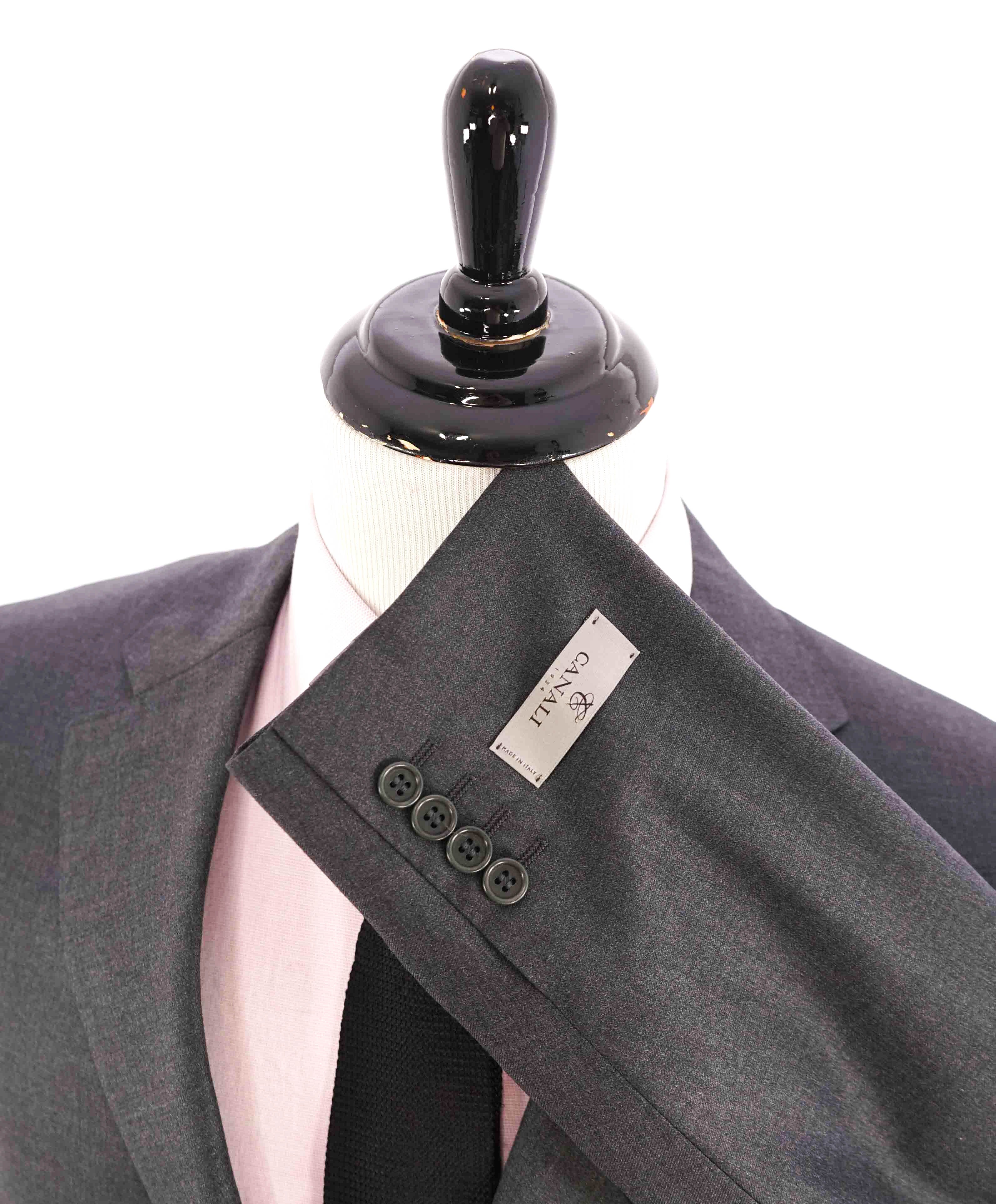 $2,000 CANALI - Charcoal Gray *CLOSET STAPLE* Notch Lapel Suit - 44S