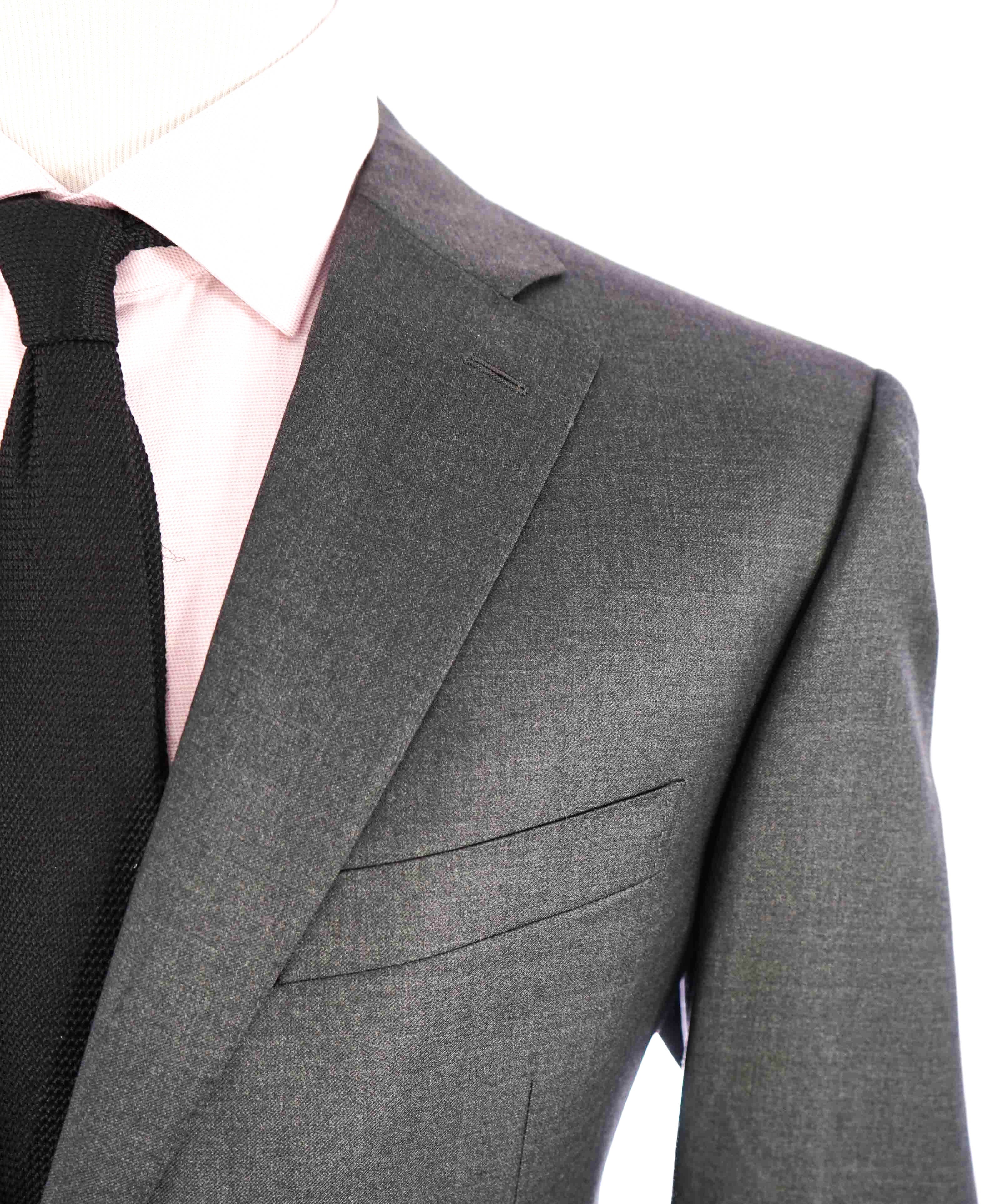 $2,000 CANALI - Charcoal Gray *CLOSET STAPLE* Notch Lapel Suit - 44S