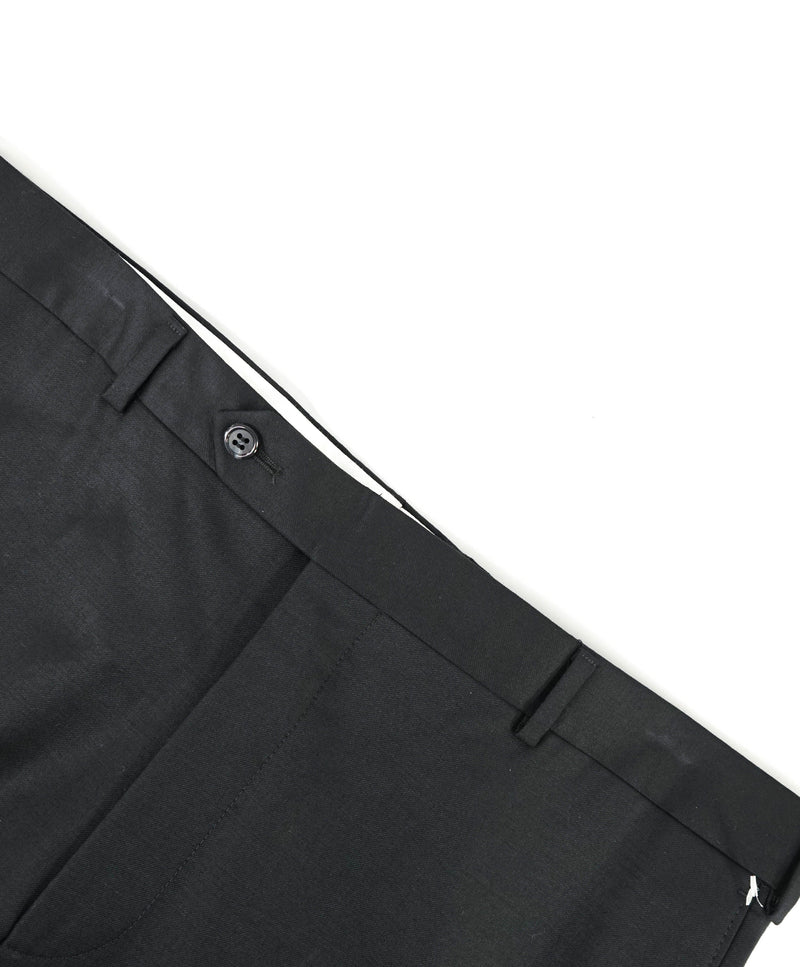 SAMUELSOHN - *SUPER 120's* Black Wool Flat Front Dress Pants - 38W