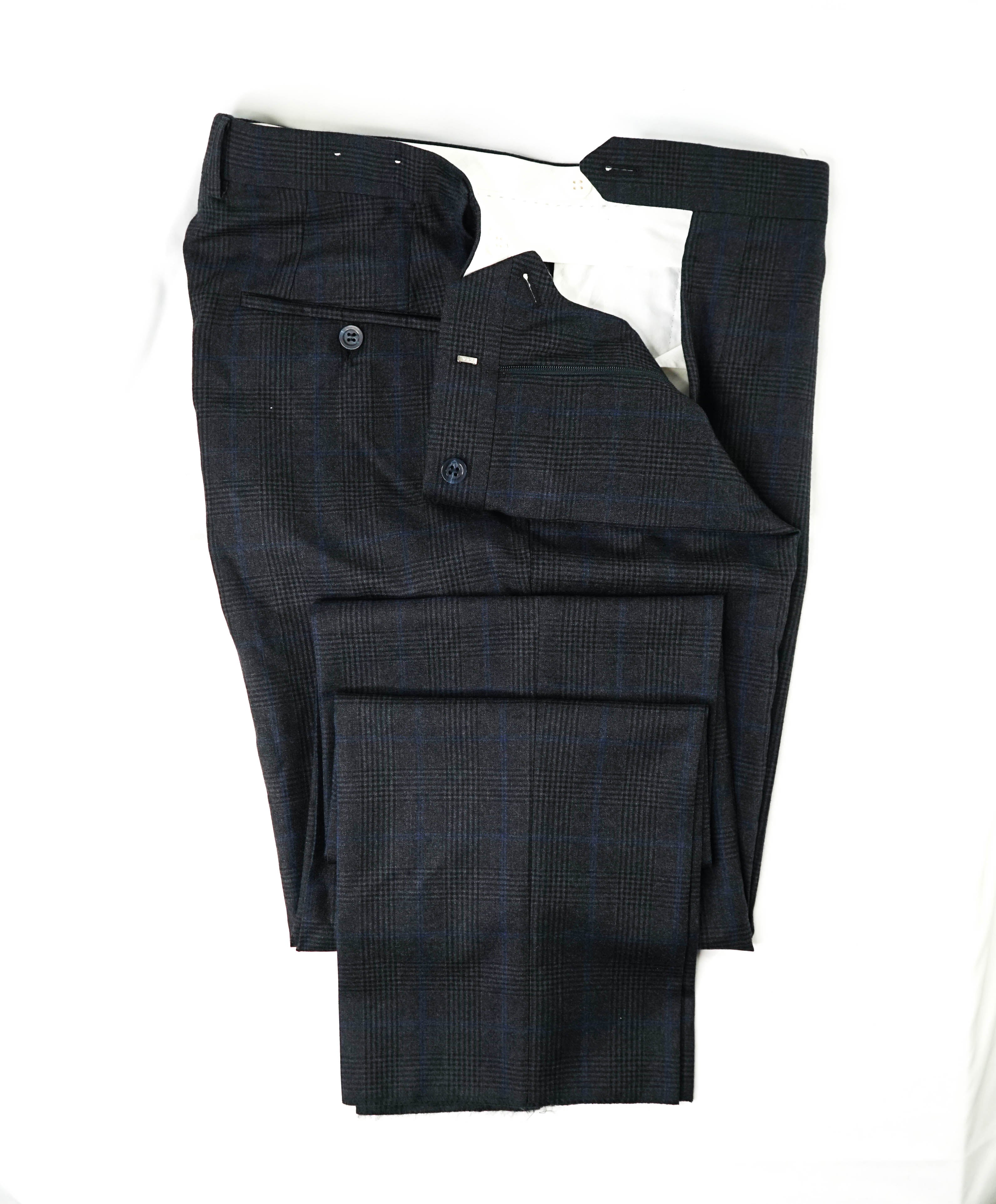 SAMUELSOHN - PRINCE OF WALES Bold Check Plaid Flat Front Pants - 36W