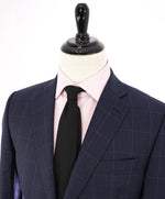 SAKS FIFTH AVENUE / ERMENEGILDO ZEGNA - Slim Blue Check Windowpane Blazer- 42R