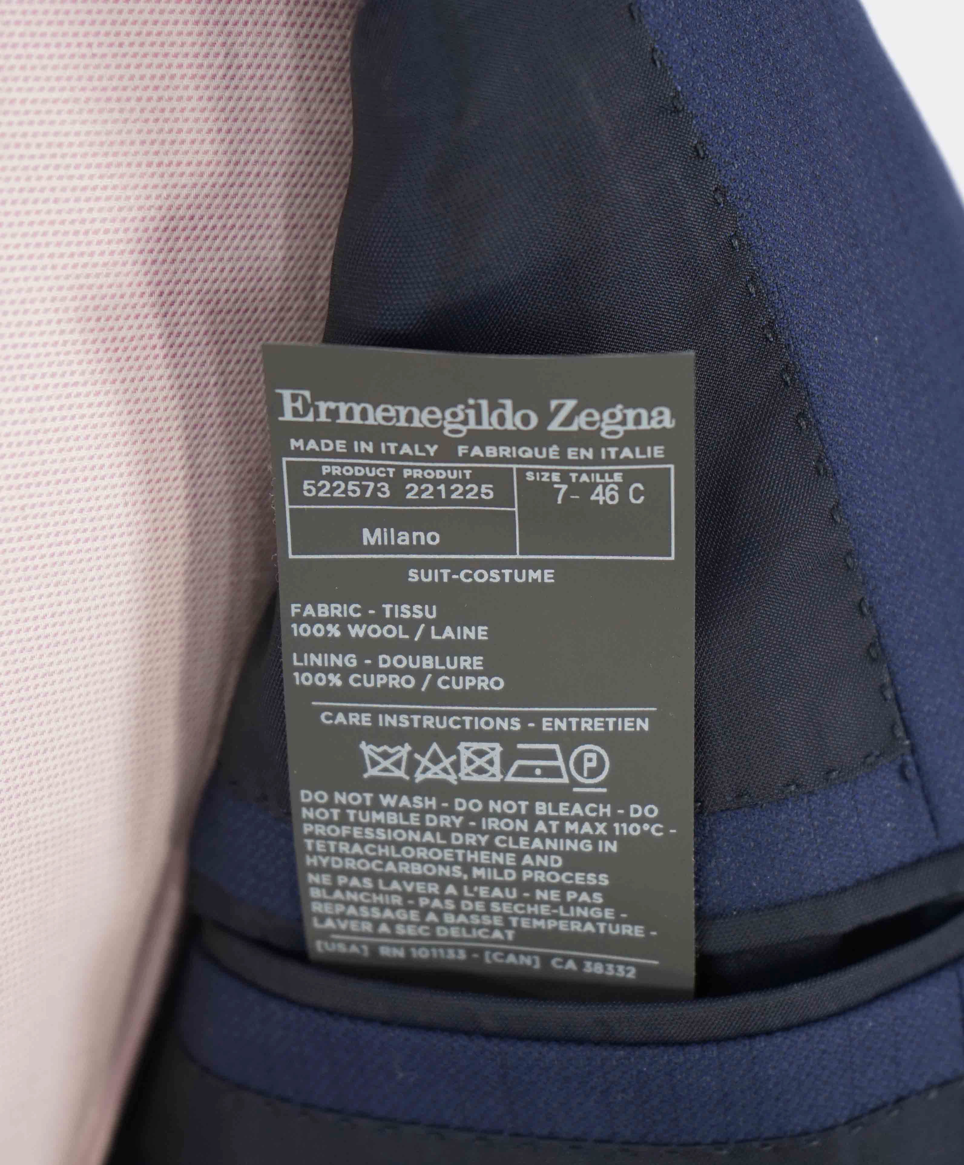 $2,695 ERMENEGILDO ZEGNA - Bold Blue Check “15 MIL MIL 15” Blazer - 36S