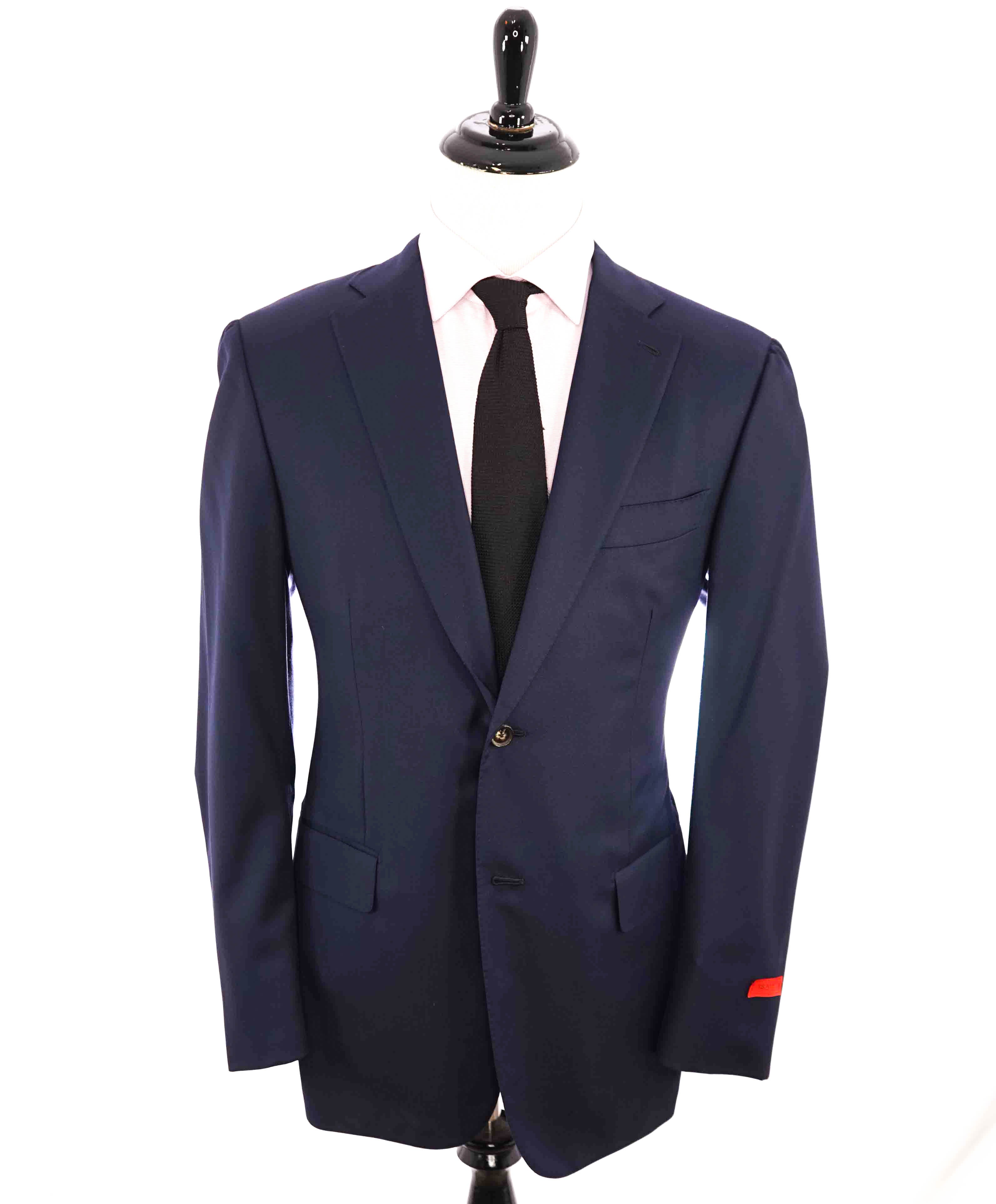 $2,995 ISAIA - "BASE S LIGHT" Super 130's Navy Blue ROYAL WEAVE Blazer - 42L