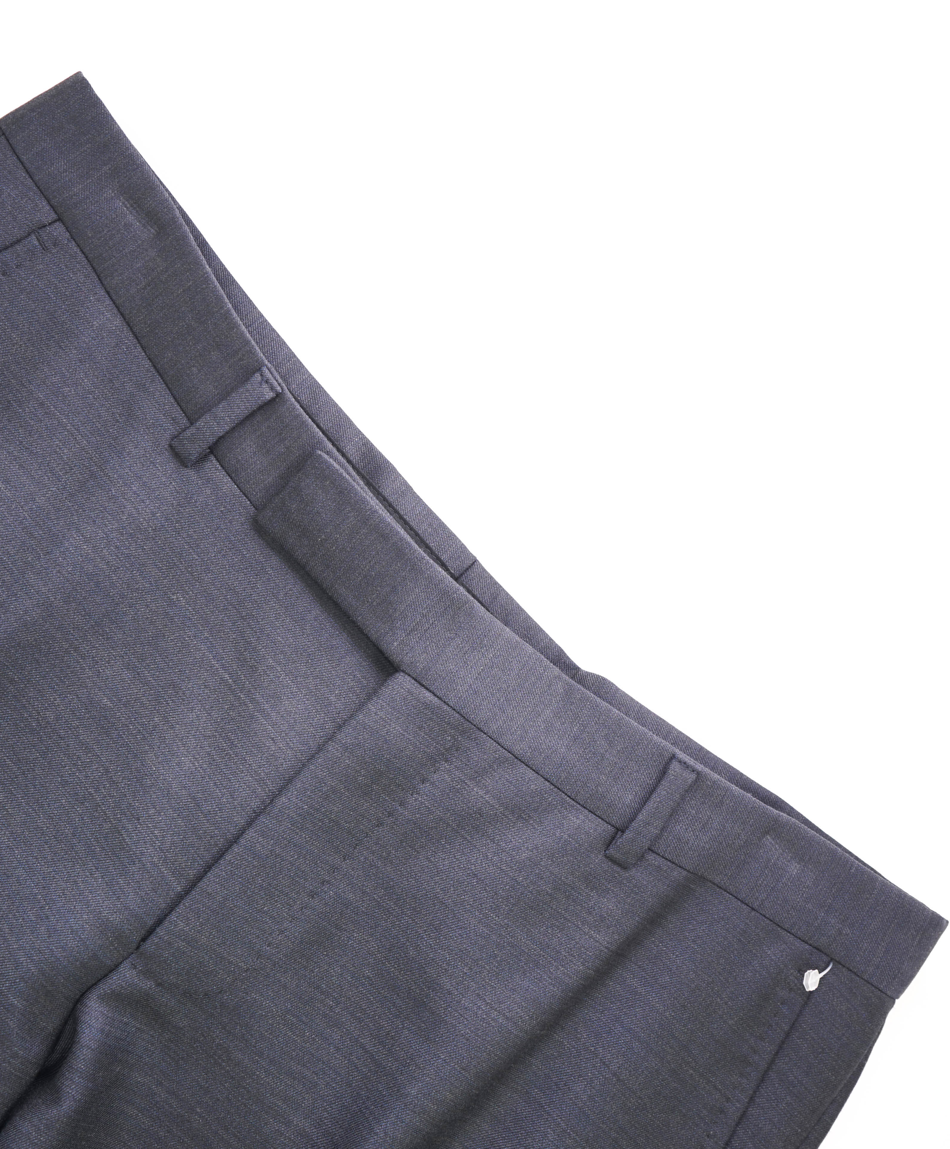 Z ZEGNA - *STEEL BLUE* SLIM Solid Flat Front Dress Pants - 34W