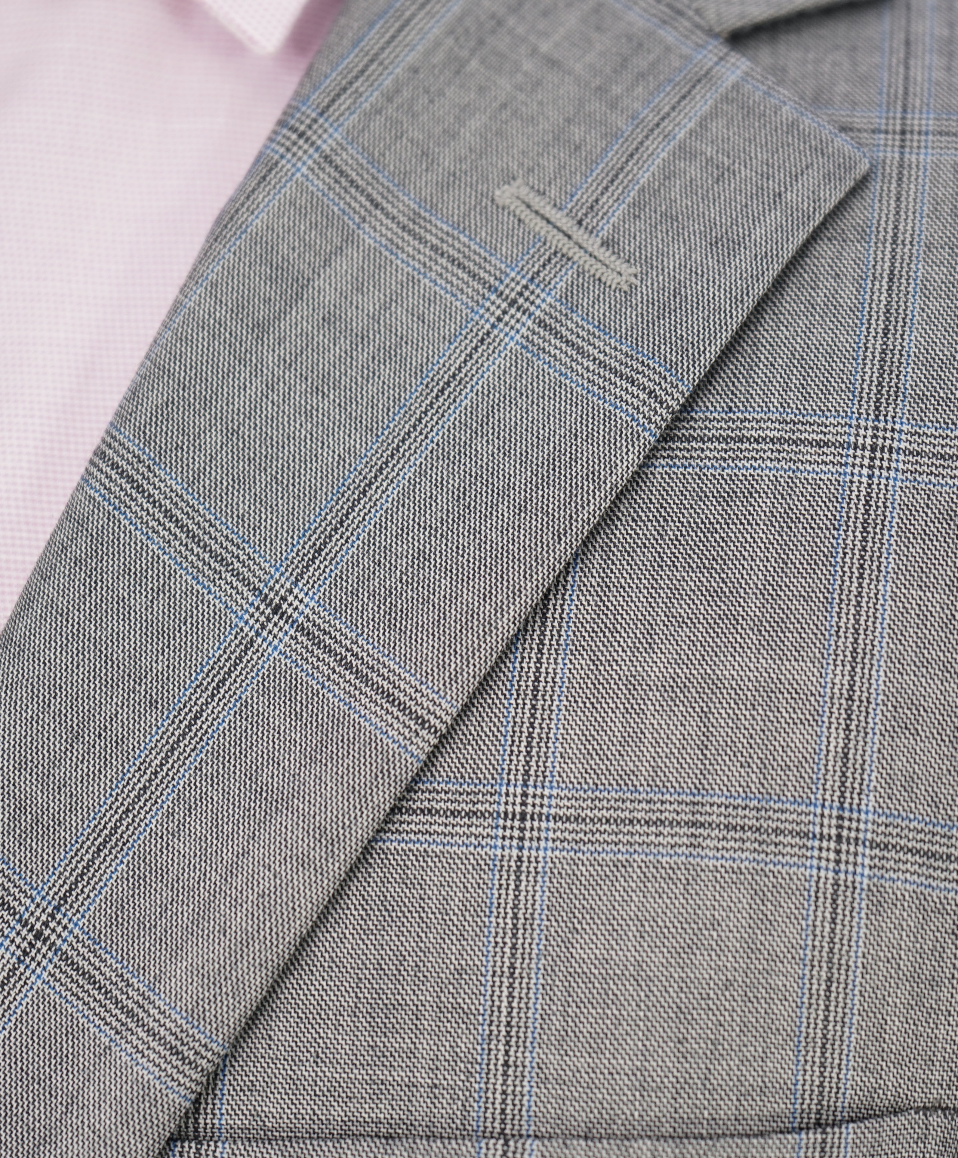 HICKEY FREEMAN - Gray & Blue Multi Plaid Check "Milburn ii" Suit - 42L