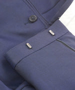 Z ZEGNA - *WOOL & MOHAIR* Sharkskin Blue Flat Front Dress Pants - 32W