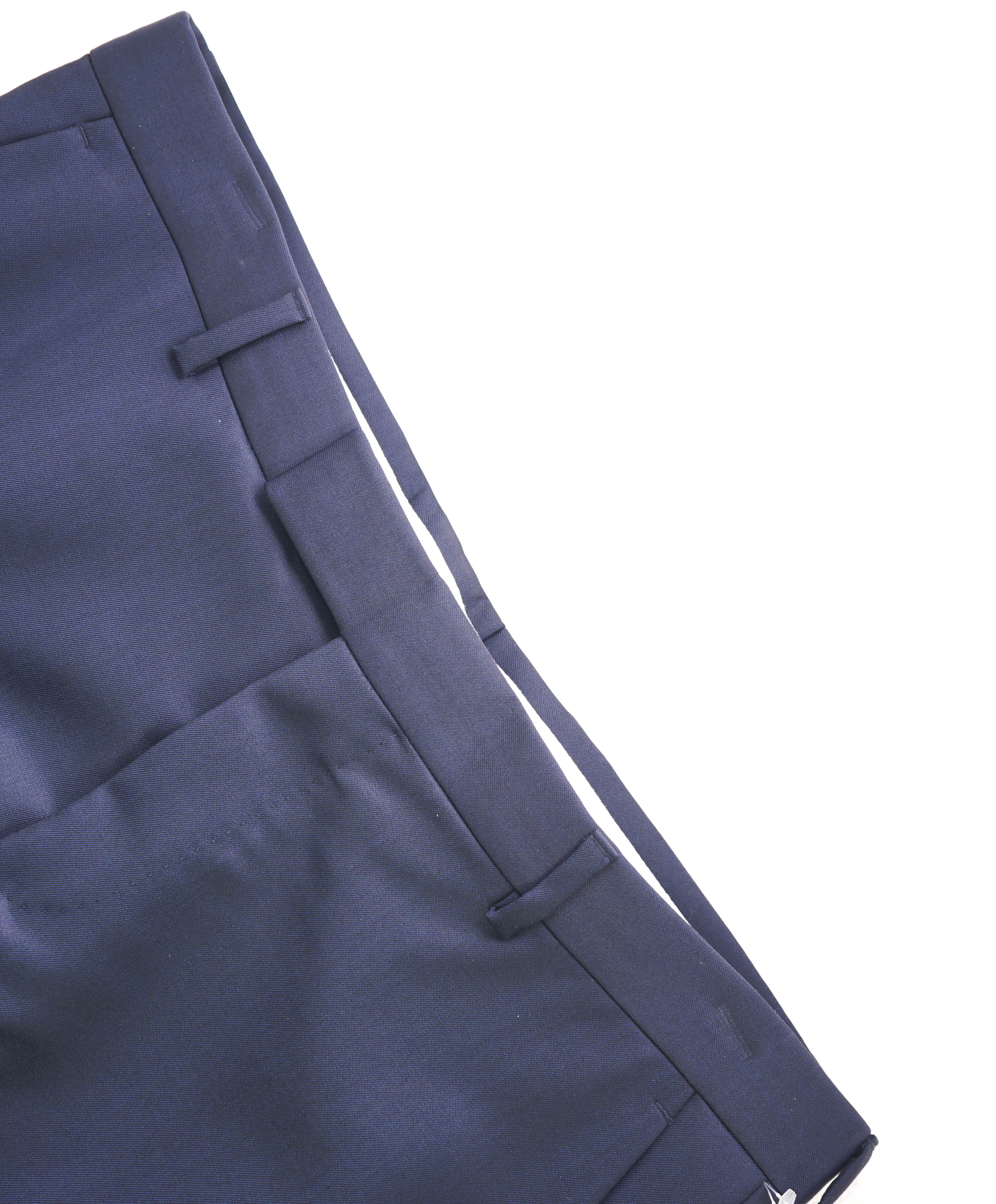 Z ZEGNA - *WOOL & MOHAIR* Sharkskin Blue Flat Front Dress Pants - 32W