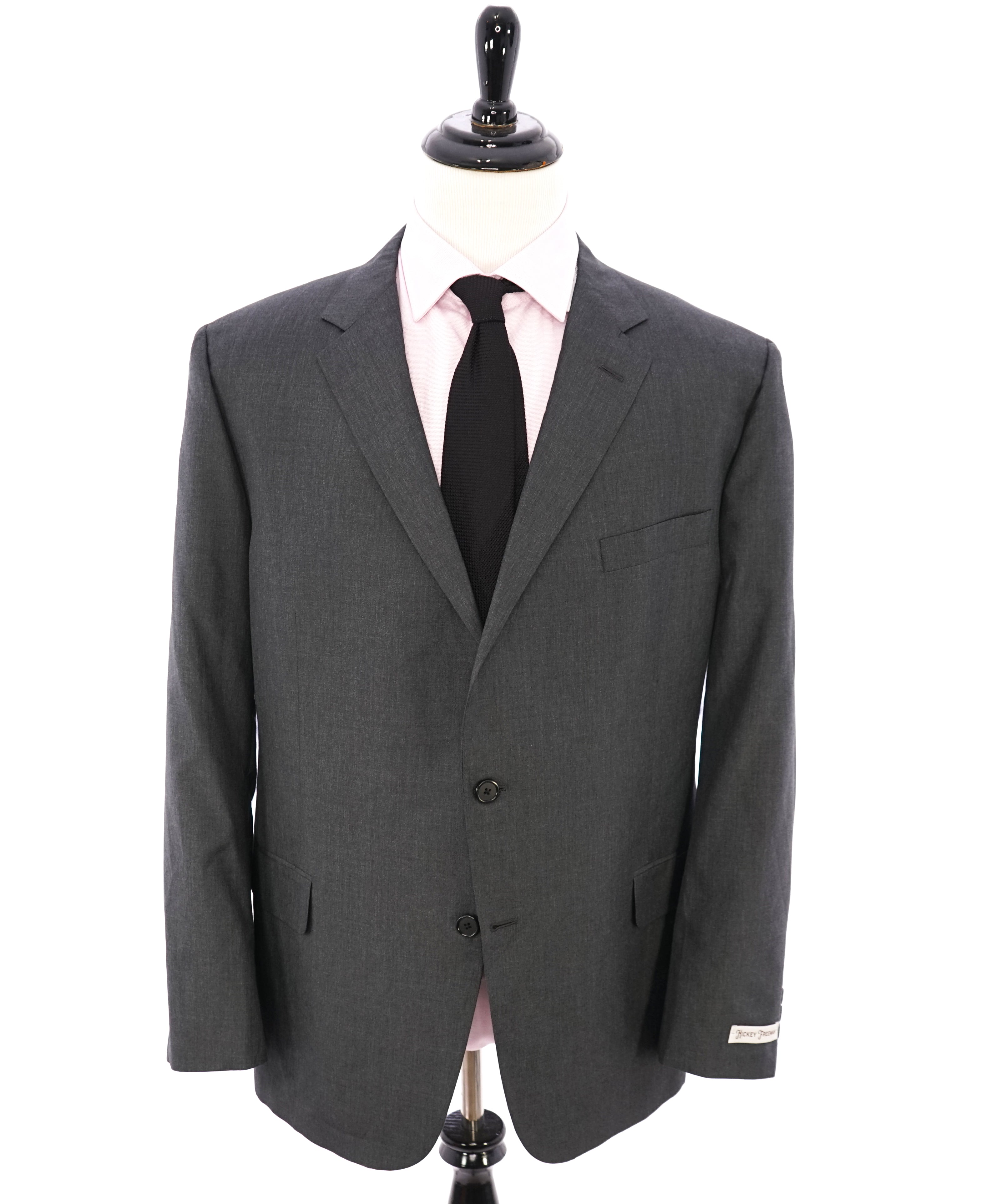 HICKEY FREEMAN - Gray 100% SILK 2-Button Notch "Milburn ii" Blazer - 48R