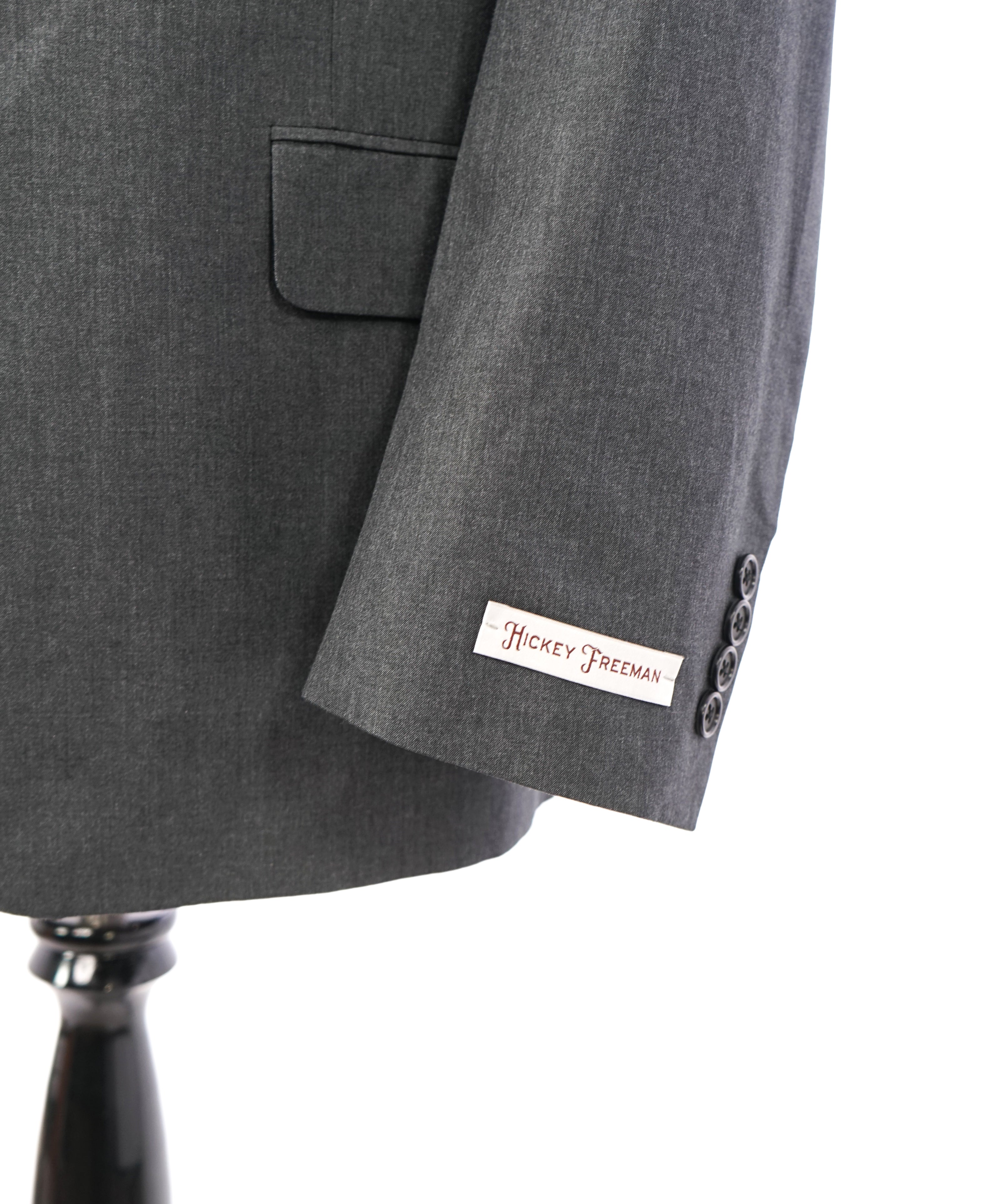 HICKEY FREEMAN - Gray 100% SILK 2-Button Notch "Milburn ii" Blazer - 48R