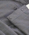 RALPH LAUREN BLUE LABEL - Gray Blue Windowpane Dress Pants Side Tabs - 36W (42 R)