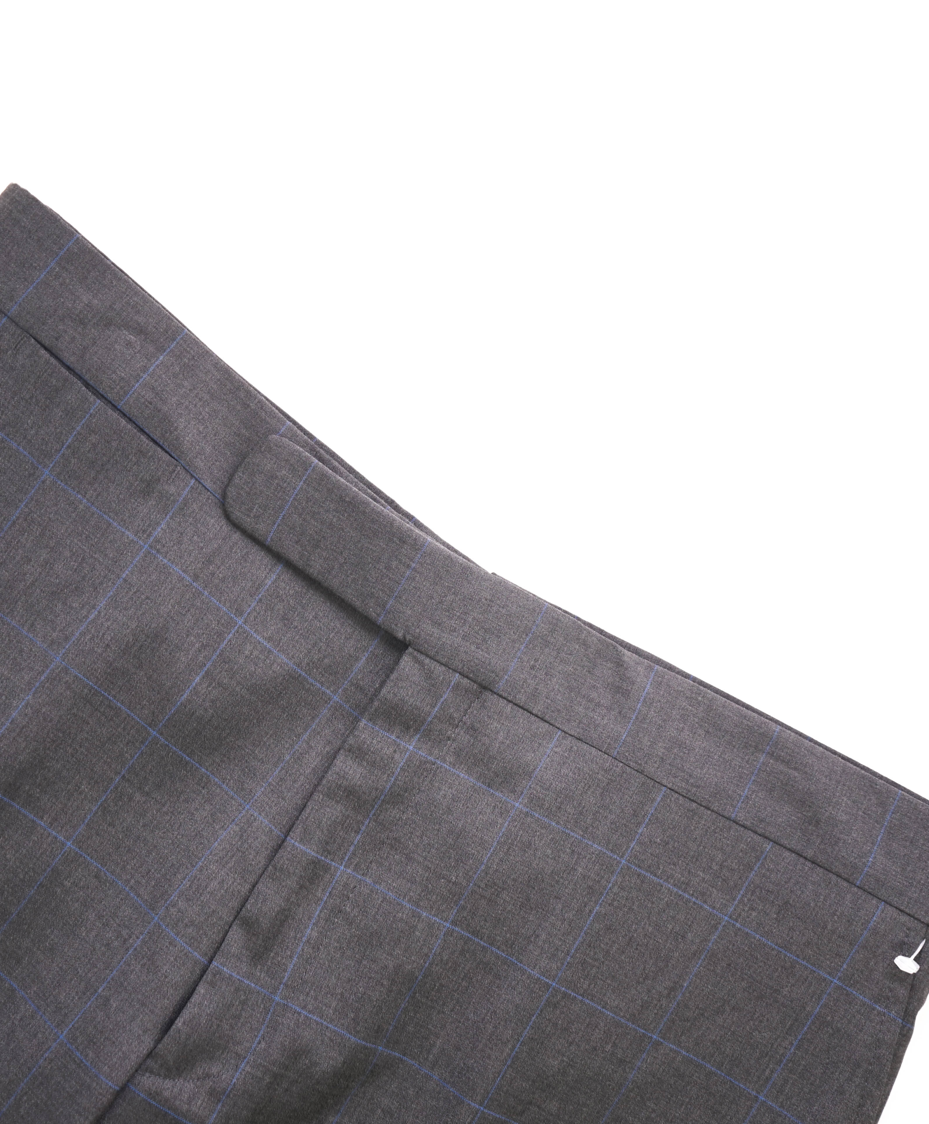 RALPH LAUREN BLUE LABEL - Gray Blue Windowpane Dress Pants Side Tabs - 40W (46 R)