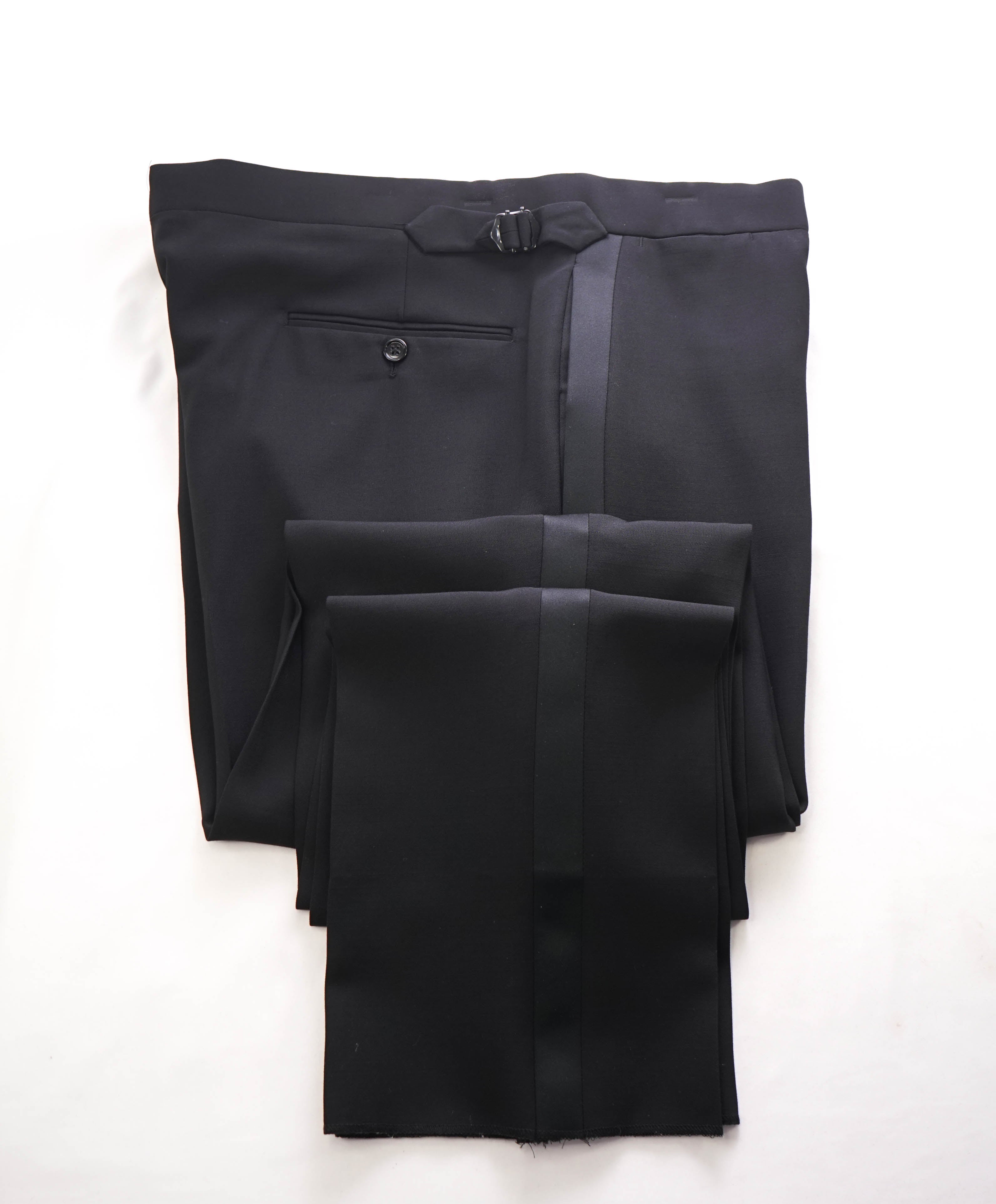 RALPH LAUREN PURPLE LABEL - *SIDE TABS* Flat Front TUXEDO Dress Pants - 39W