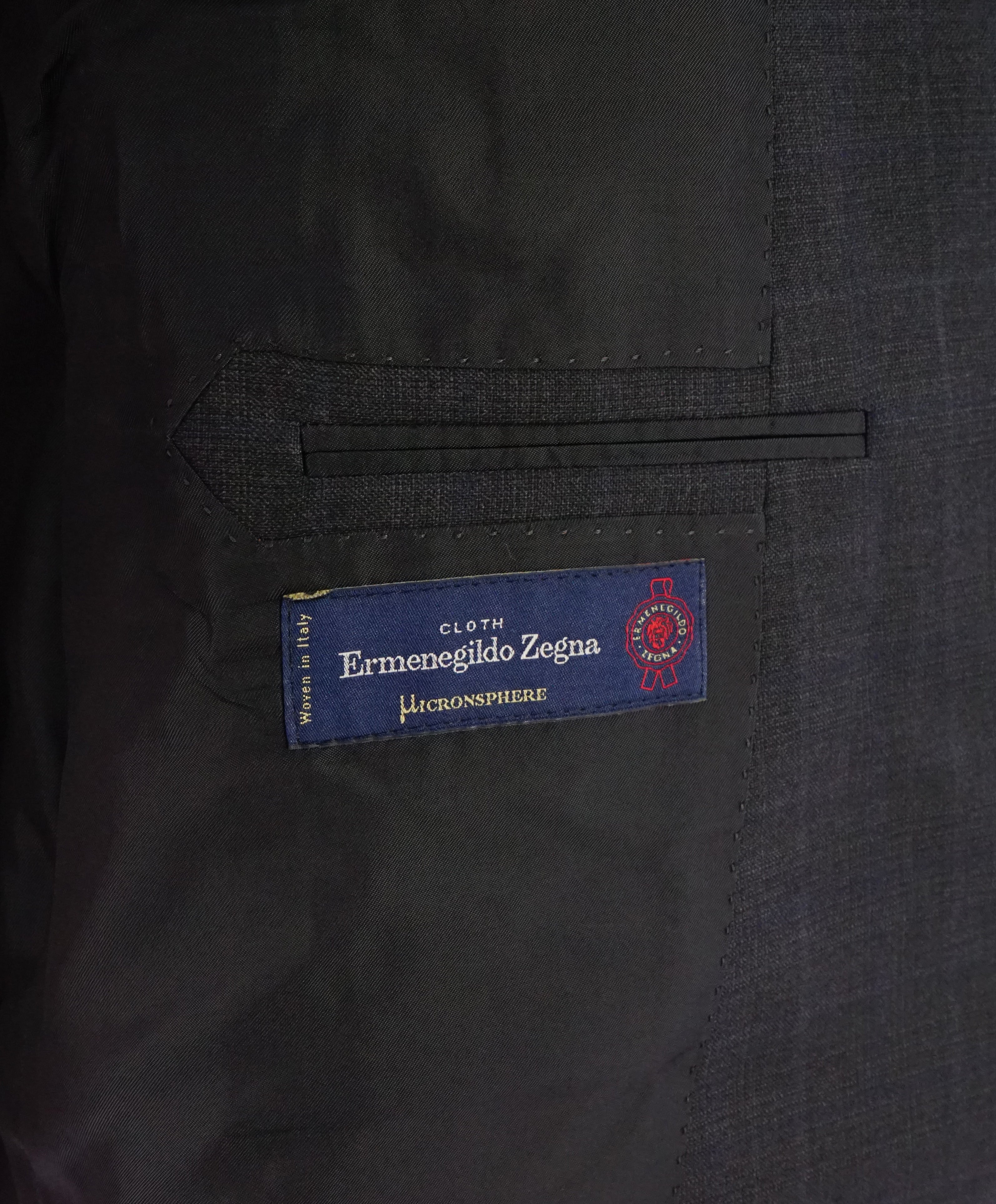 HICKEY FREEMAN - ERMENEGILDO ZEGNA Blue/Gray "Micronsphere" Silk Suit - 42S