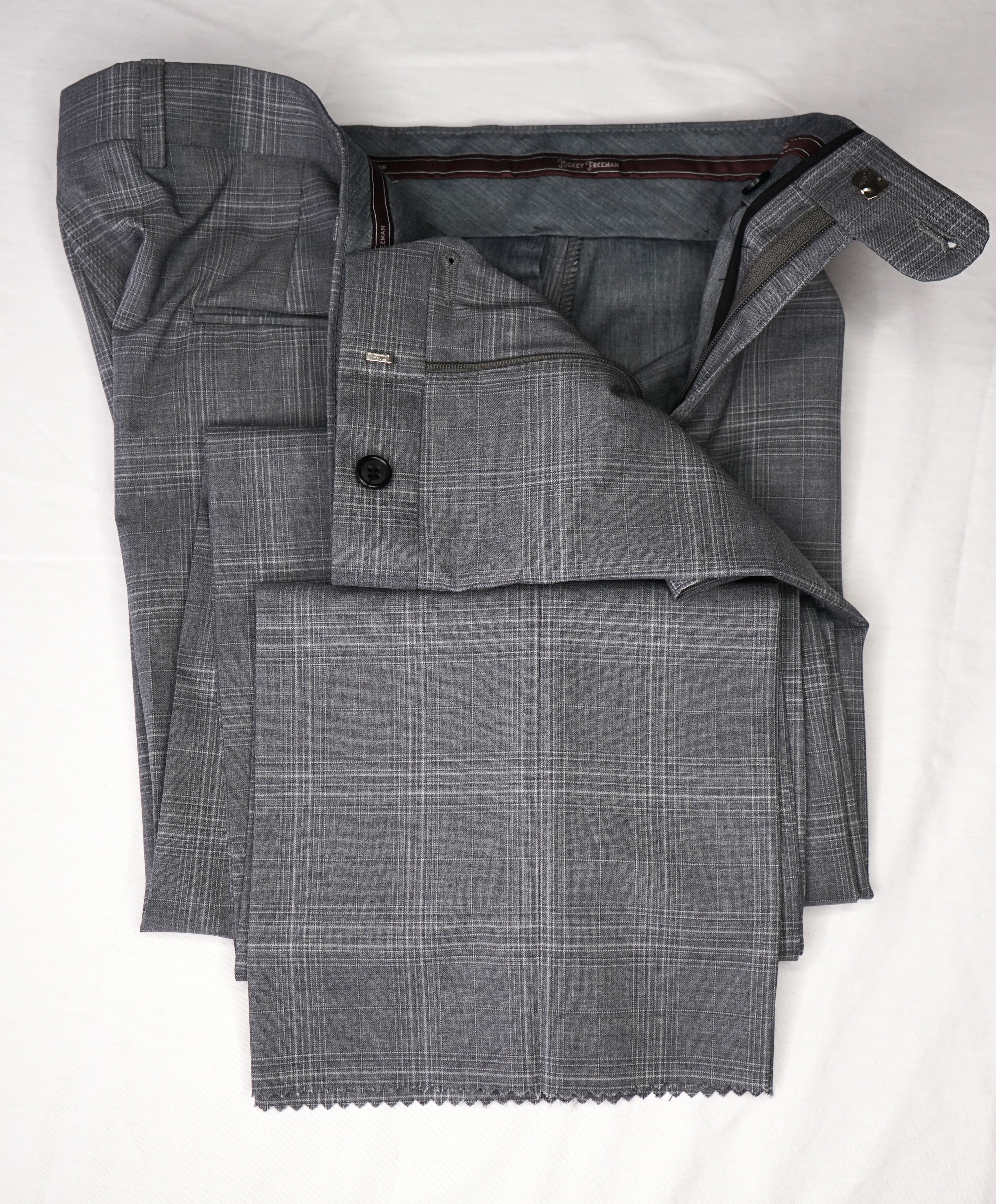 HICKEY FREEMAN - Tonal Gray Plaid Check "Milburn ii" Wool Suit - 40R