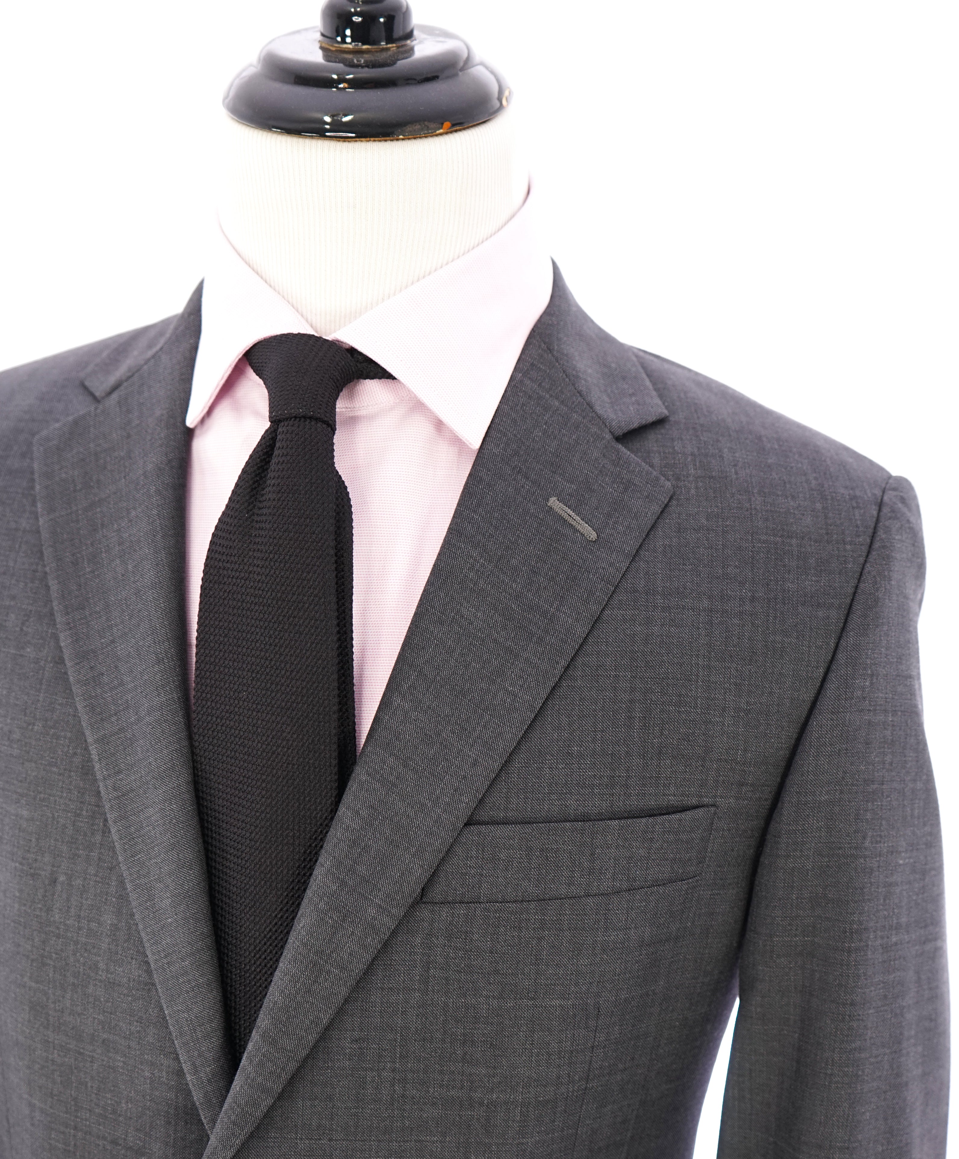 HICKEY FREEMAN - Gray Charcoal "Milburn ii" Notch Lapel Suit - 40R