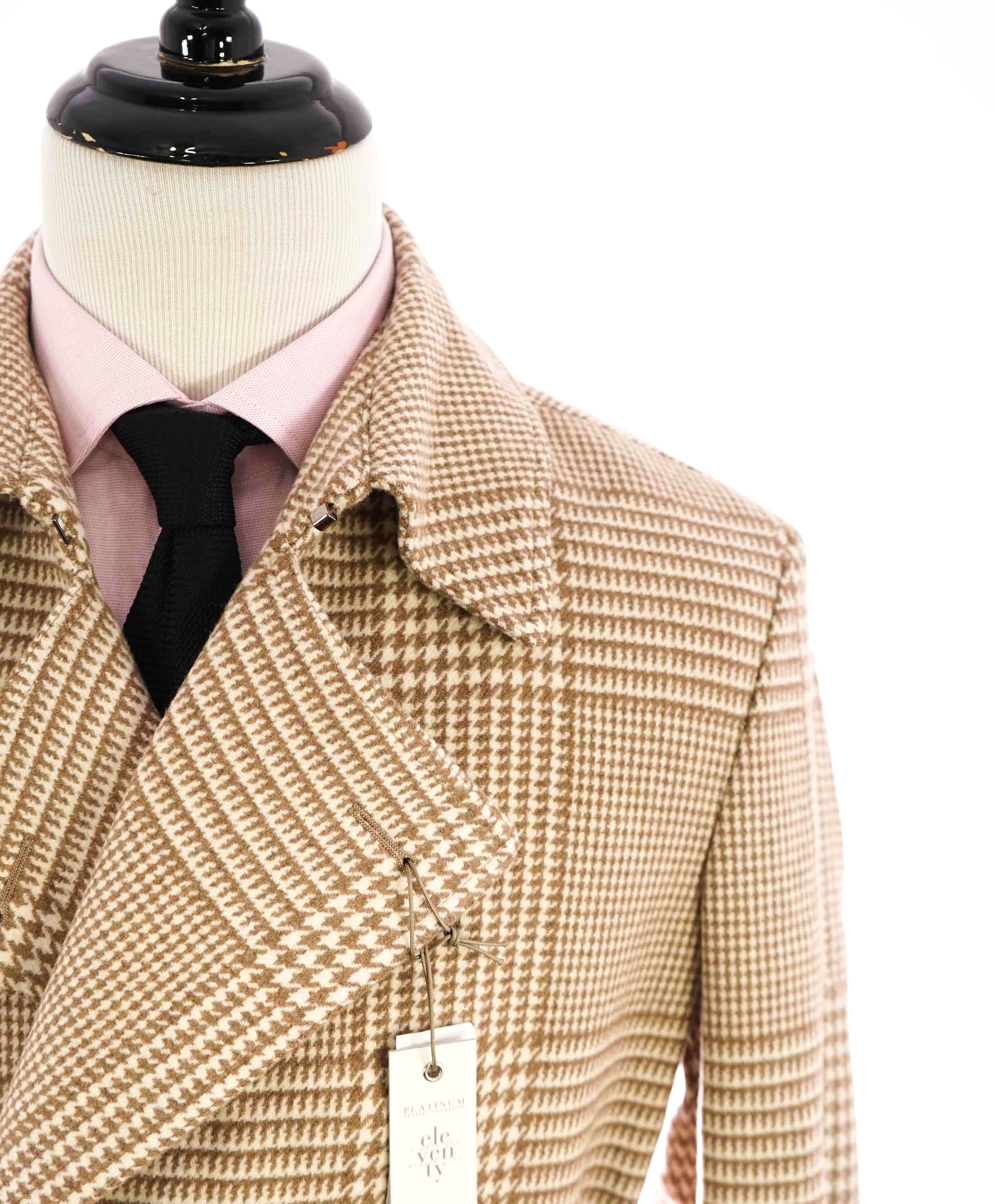 $2,695 ELEVENTY -Double Breasted CASHMERE/WOOL Tench Style Coat- 40 (50EU)