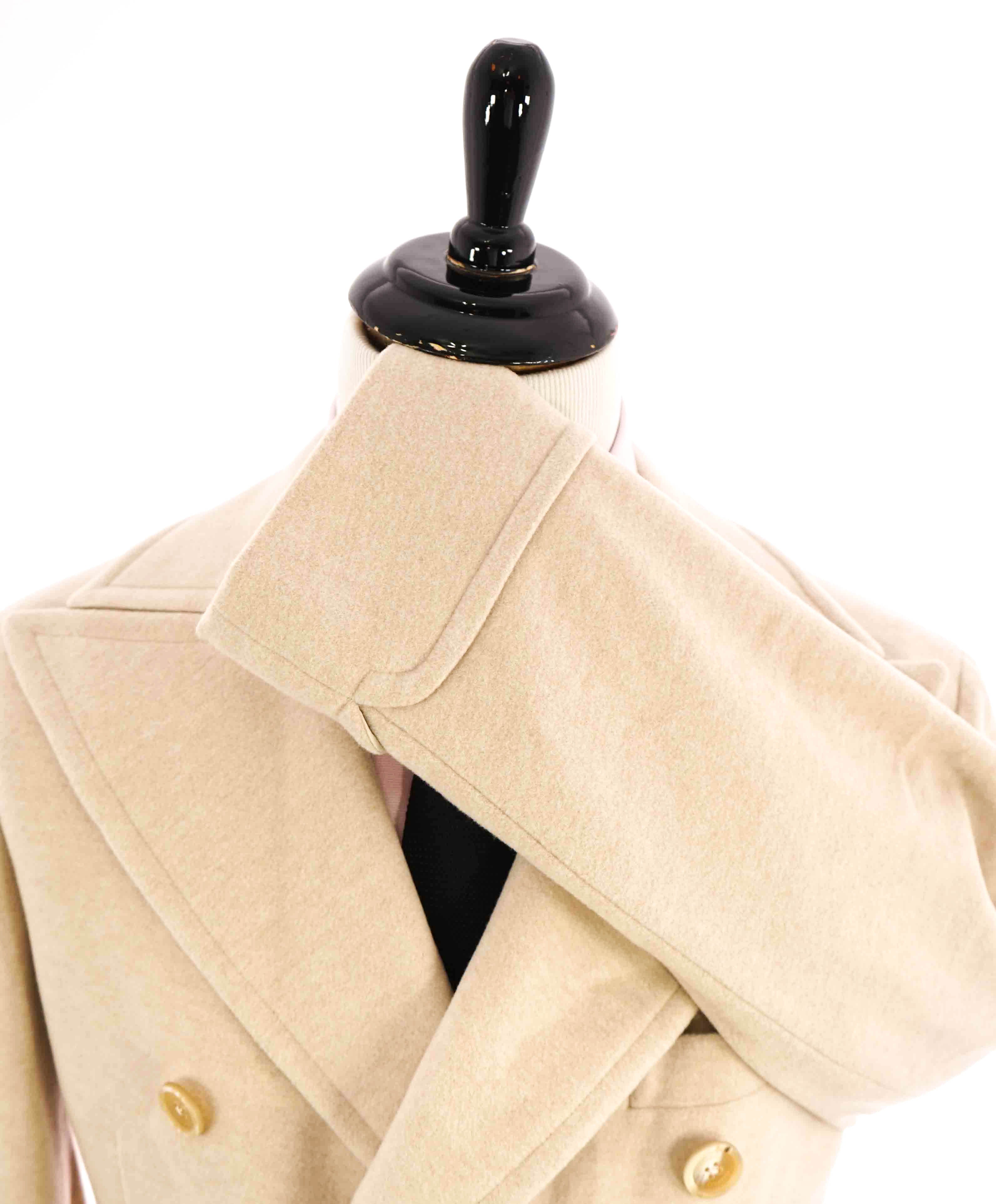 $2,595 ELEVENTY - *ERMENEGILDO ZEGNA* DB WIDE Peak Lapel Coat - 40 US