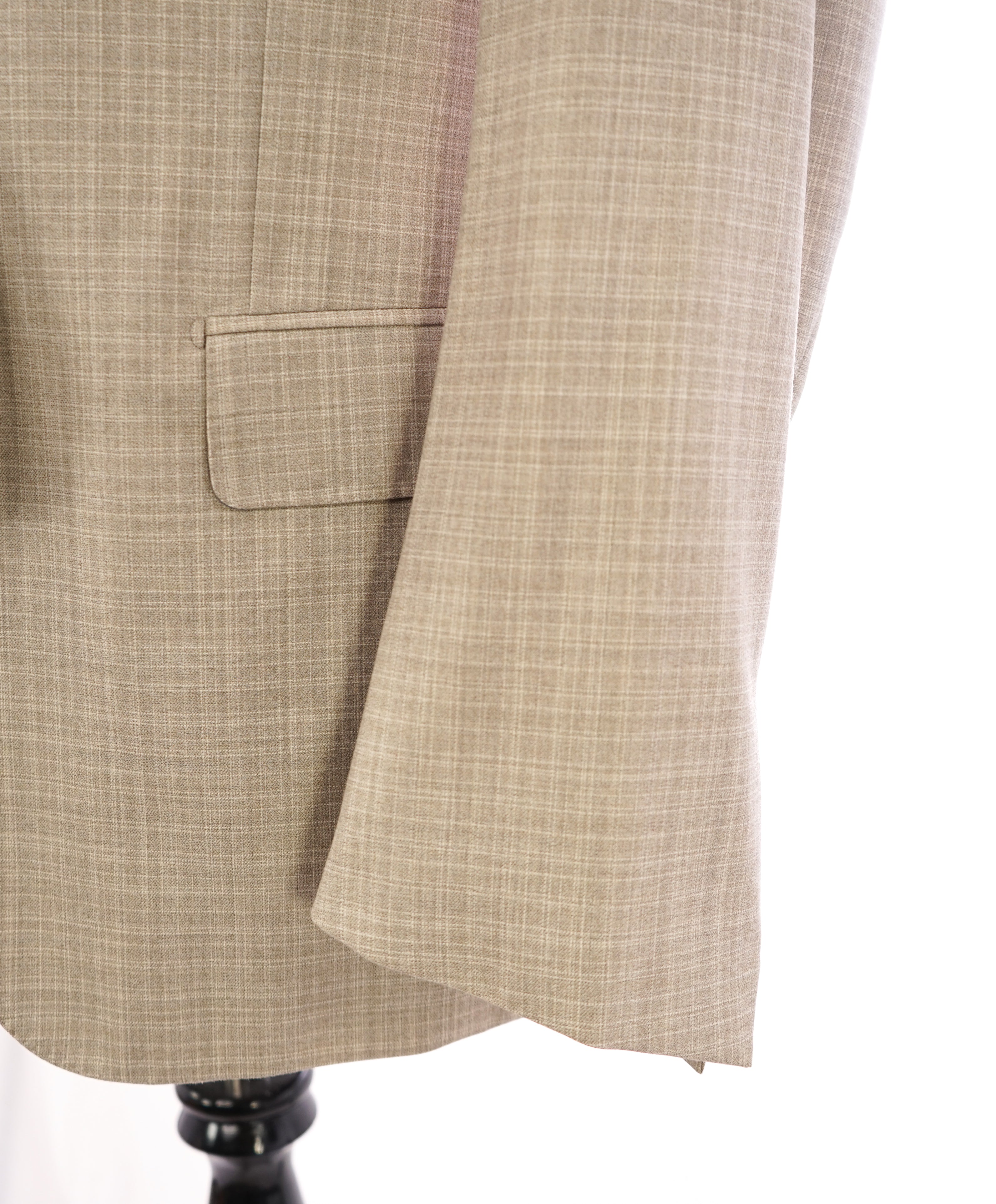 ISAIA - "140's Delain Select" Logo Beige Plaid Check Summer Blazer - 40R